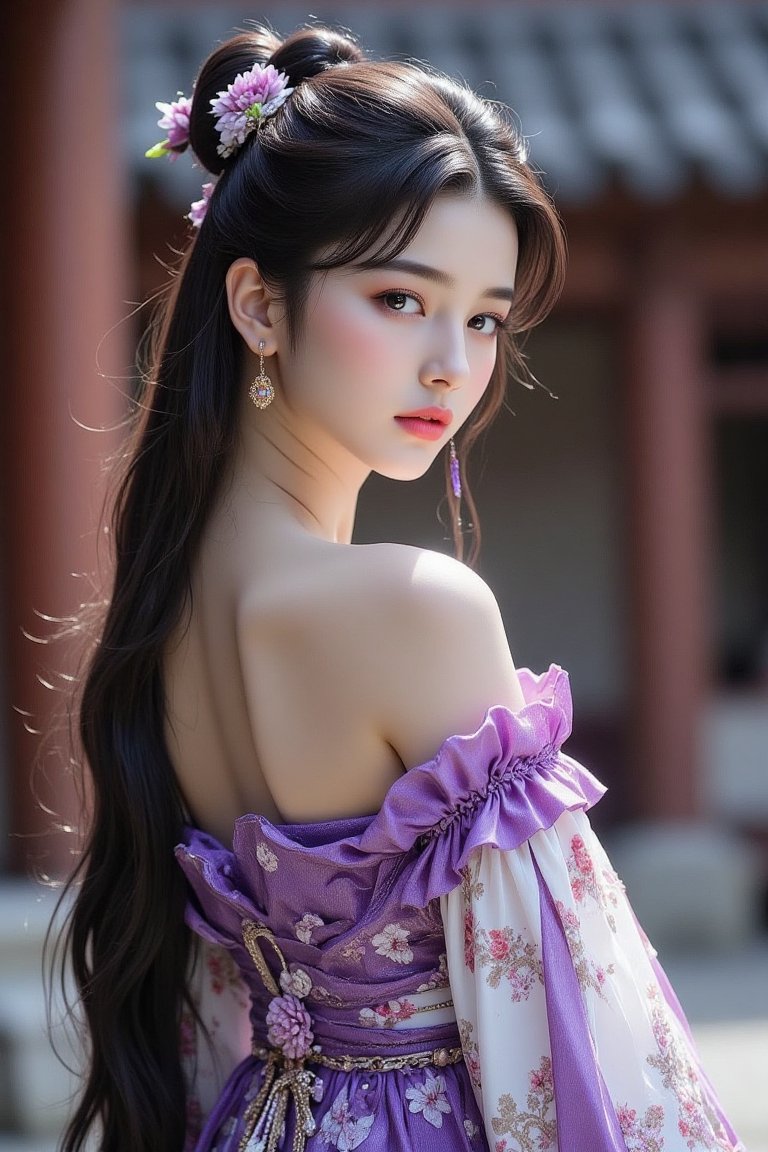"Embracing elegance in a timeless dance of tradition and beauty 🌸✨"

QT 💜💜