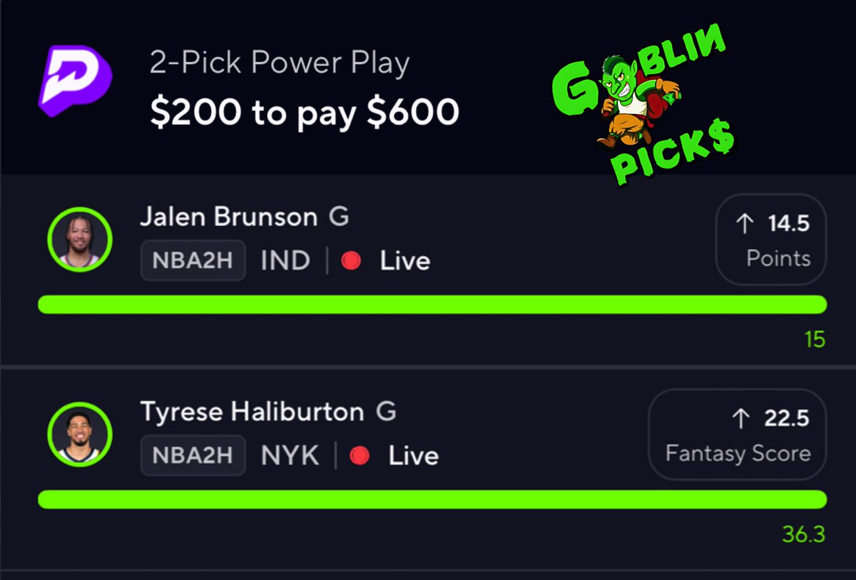 PotdPrizepicks's tweet photo. LIKE/RT for the 7/7✅ FOR FREEEE

BANGGG The 6th 2H in a row 6/6✅

TAXES, DEATH &amp; GOBLIN 2H✅✅✅✅ https://t.co/xnlzMdYTGy