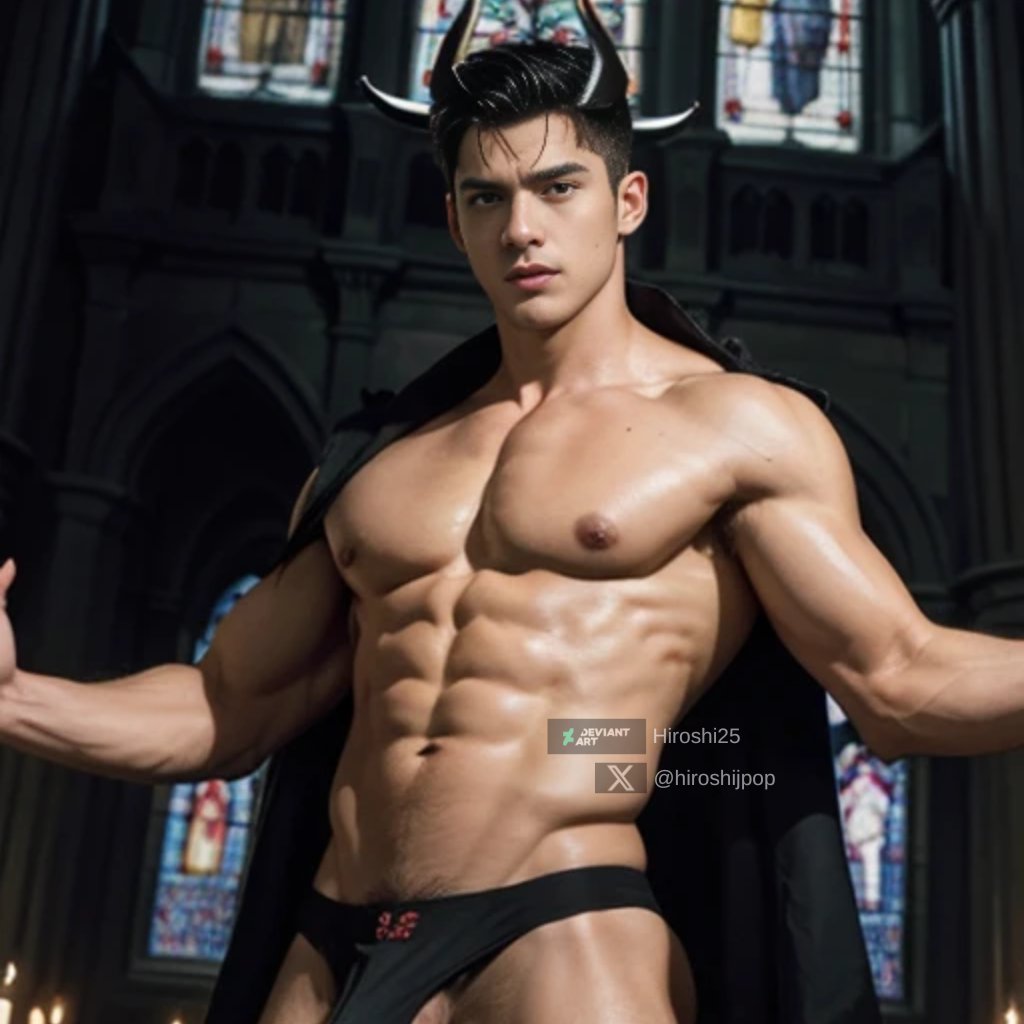 Come, worship me and you shall receive something special...
deviantart.com/hiroshi25
#hunk #nsfw #demon #devil #fantasy #AI #AIart