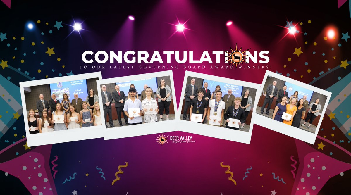 Deer Valley Unified School District (@dvusd) on Twitter photo We finish the school year with some of our top academics and athletes! Meet the final 2024-25 Governing Board award winners at DVUSD.org/honorees. We finish the school year with some of our top academics and athletes! Meet the final 2024-25 Governing Board award winners at DVUSD.org/honorees.