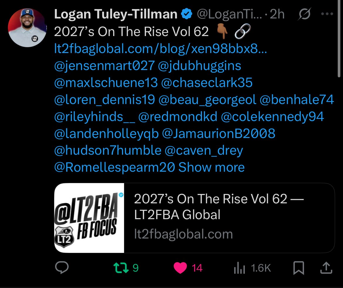 Jw Huggins (@jdubhuggins) on Twitter photo Thank you to <a href="/LoganTillman/">Logan Tuley-Tillman</a> for including me in the CO/2027 on the rise! <a href="/CoachHallUNCP/">Mark Hall</a> <a href="/CoachColzie/">James Colzie III</a> <a href="/CoachTyWarren/">Coach “Ty” Warren</a> <a href="/CoachJonesLyon/">Matt Jones</a> <a href="/CoachKSwinney/">Coach Keyun Swinney</a> <a href="/CoachWatson_24/">Devin Watson</a> <a href="/CoachPCovington/">Patrick Covington</a> <a href="/Godsgift_Nate/">Nate Paxton</a> <a href="/CoachTJD/">TJ DiMuzio</a> <a href="/karlos_sr/">Karlos Williams Sr. (Coach Los)</a> <a href="/CoachGT02/">Coach T</a> Thank you to <a href="/LoganTillman/">Logan Tuley-Tillman</a> for including me in the CO/2027 on the rise! <a href="/CoachHallUNCP/">Mark Hall</a> <a href="/CoachColzie/">James Colzie III</a> <a href="/CoachTyWarren/">Coach “Ty” Warren</a> <a href="/CoachJonesLyon/">Matt Jones</a> <a href="/CoachKSwinney/">Coach Keyun Swinney</a> <a href="/CoachWatson_24/">Devin Watson</a> <a href="/CoachPCovington/">Patrick Covington</a> <a href="/Godsgift_Nate/">Nate Paxton</a> <a href="/CoachTJD/">TJ DiMuzio</a> <a href="/karlos_sr/">Karlos Williams Sr. (Coach Los)</a> <a href="/CoachGT02/">Coach T</a>