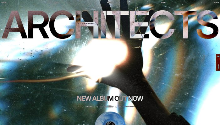 ゴッドレイのような表現と流体風のエフェクトが絶妙にマッチした Architects のスペシャルサイト - WebGL 総本山 webgl.souhonzan.org/entry/?v=2933