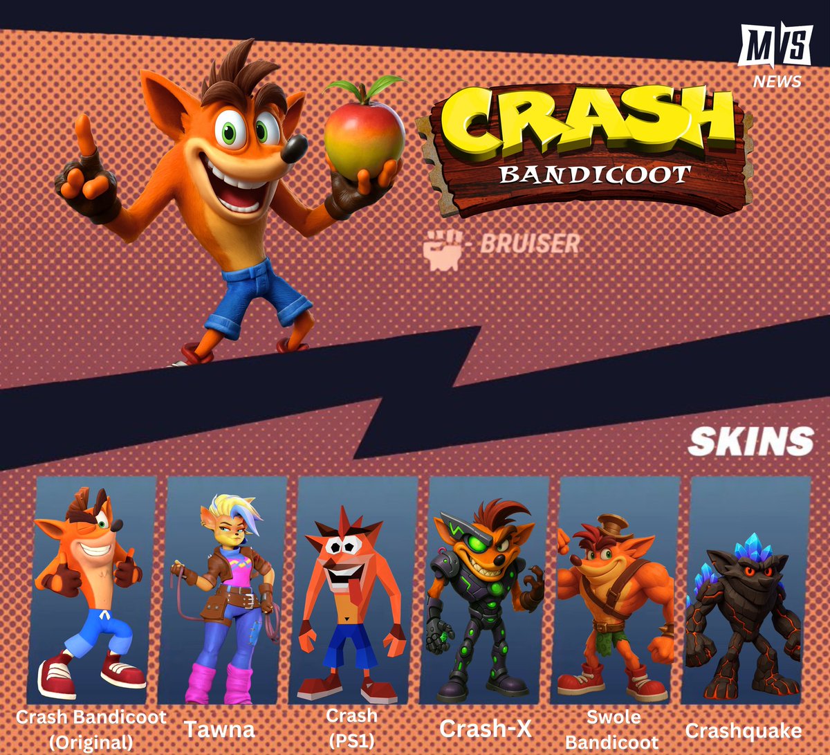 Crash Bandicoot Concept For MultiVersus | #crashbandicoot #blizzard #activision #MultiVersus #videogame #games #gaming