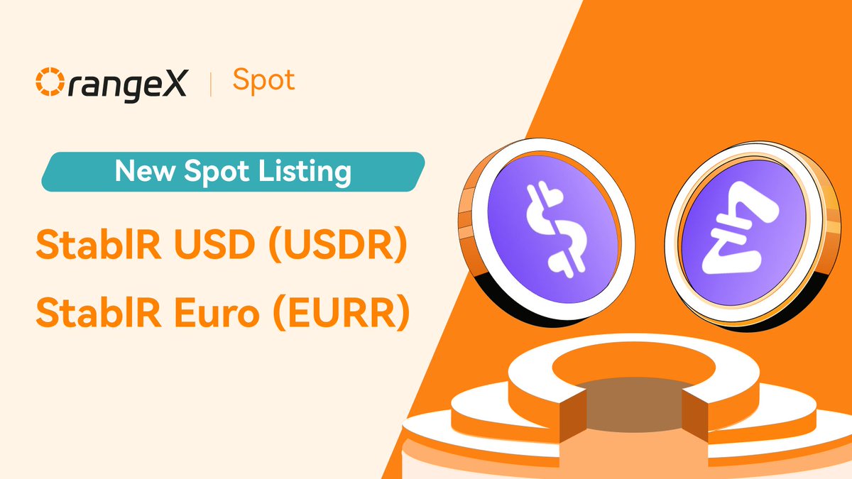 OrangeX (@orangexexchange) on Twitter photo 🍊 #OrangeX happy to announce that we will list following spots
🔹StablR USD (USDR) <a href="/StablRUSD/">StablR USD</a> Trading: May 28, 05:00 (UTC)
🔹StablR Euro (EURR) <a href="/StablRUSD/">StablR USD</a> Trading: May 28, 05:30 (UTC)
🔍Click here for details: orangex.com/support/2/arti…
#USDR #EURR 🍊 #OrangeX happy to announce that we will list following spots
🔹StablR USD (USDR) <a href="/StablRUSD/">StablR USD</a> Trading: May 28, 05:00 (UTC)
🔹StablR Euro (EURR) <a href="/StablRUSD/">StablR USD</a> Trading: May 28, 05:30 (UTC)
🔍Click here for details: orangex.com/support/2/arti…
#USDR #EURR
