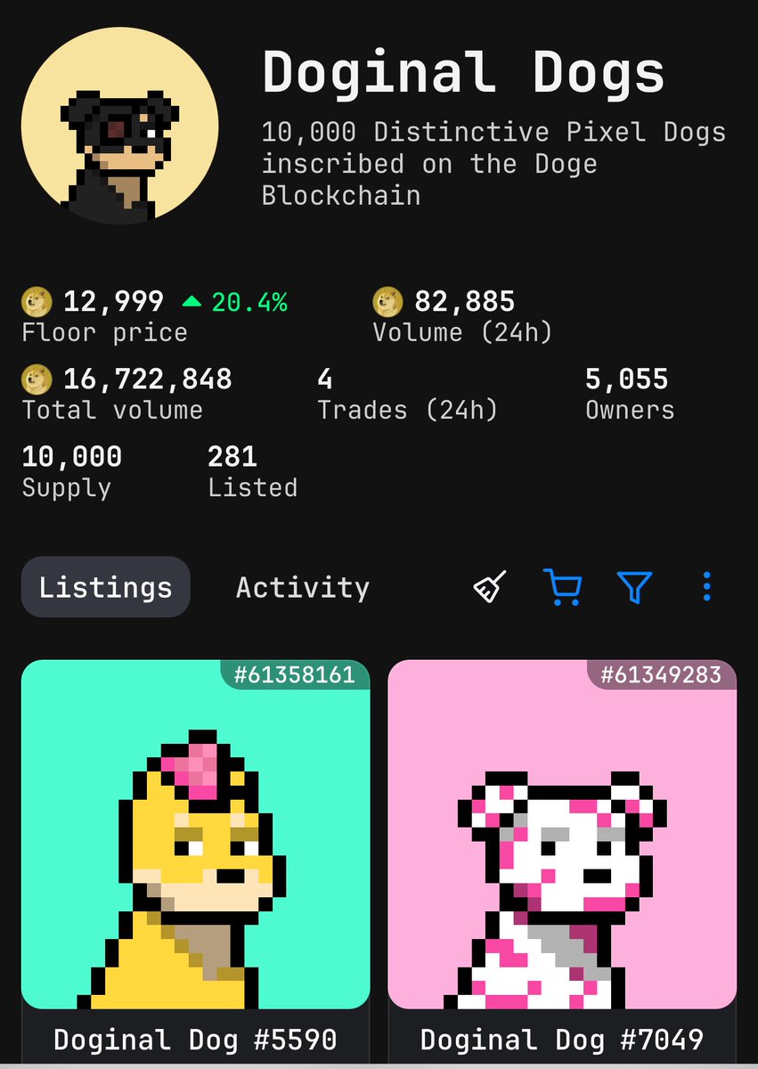 Doginal Dogs just hit another all-time high — from a free mint to a $3,000 floor! 

We’re only getting started, and momentum is building fast. 🚀 

Hey <a href="/MagicEden/">Magic Eden 🪄</a> — let’s connect! Would love to explore a collaboration. DMs are open. 👉🏼 <a href="/doginaldogsx/">Doginal Dogs</a>