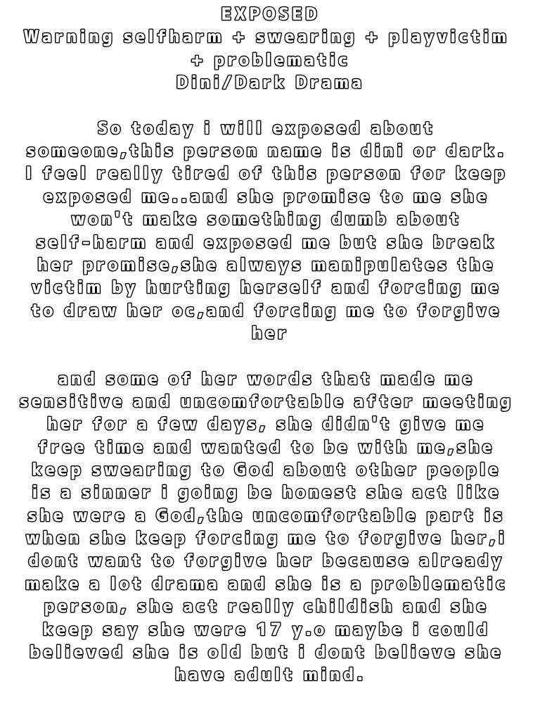 0nolani's tweet photo. EXPOSED‼️
Warning selfharm + playvictim + swearing [sorry bad english] https://t.co/dWaekAg4Ve