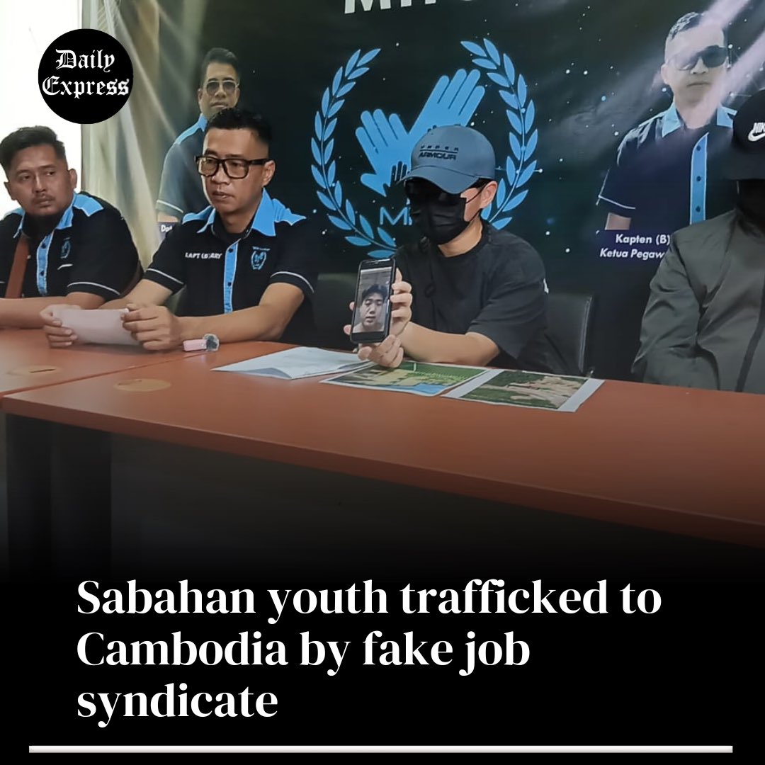 KOTA KINABALU: A 23-year-old man from Sandakan is believed to be held captive in Cambodia after falling victim to a human trafficking syndicate, says the Malaysian International Humanitarian Organisation (MHO).

Full story:
dailyexpress.com.my/news/259330/sa…