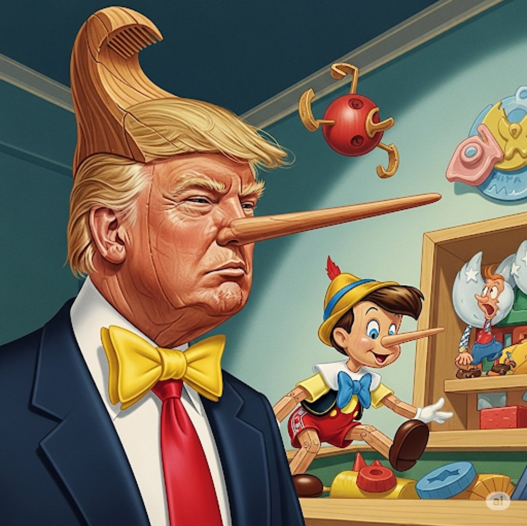 kingwolfe96's tweet image. This guy is STILL trying to convince us he's a REAL BOY! Smh. 🤥 #Liar #CompulsiveLiar #Pinocchio