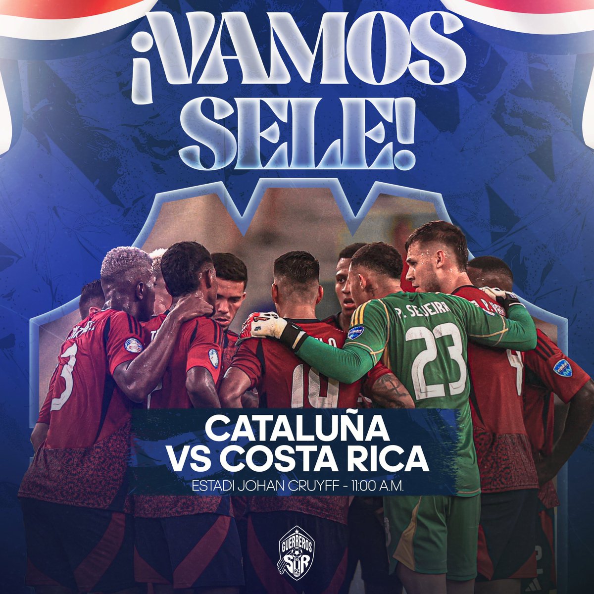 🇨🇷 ¡JUEGA LA SELE! 🇨🇷

⚽ Cataluña 🆚 Costa Rica (Amistoso)
⏰ 11:00 a.m.
🏟️ Estadi Johan Cruyff
