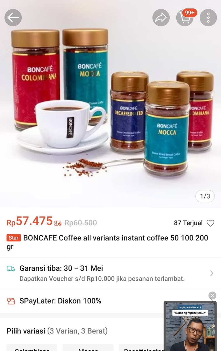 <a href="/rndy11/">ランディ🌊</a> boncafe yang colombiana lebih gurih dan less asem dr nescfe. pait mantep banget. dapet rekomen dr twt orang juga sih 
no ampas no gula.