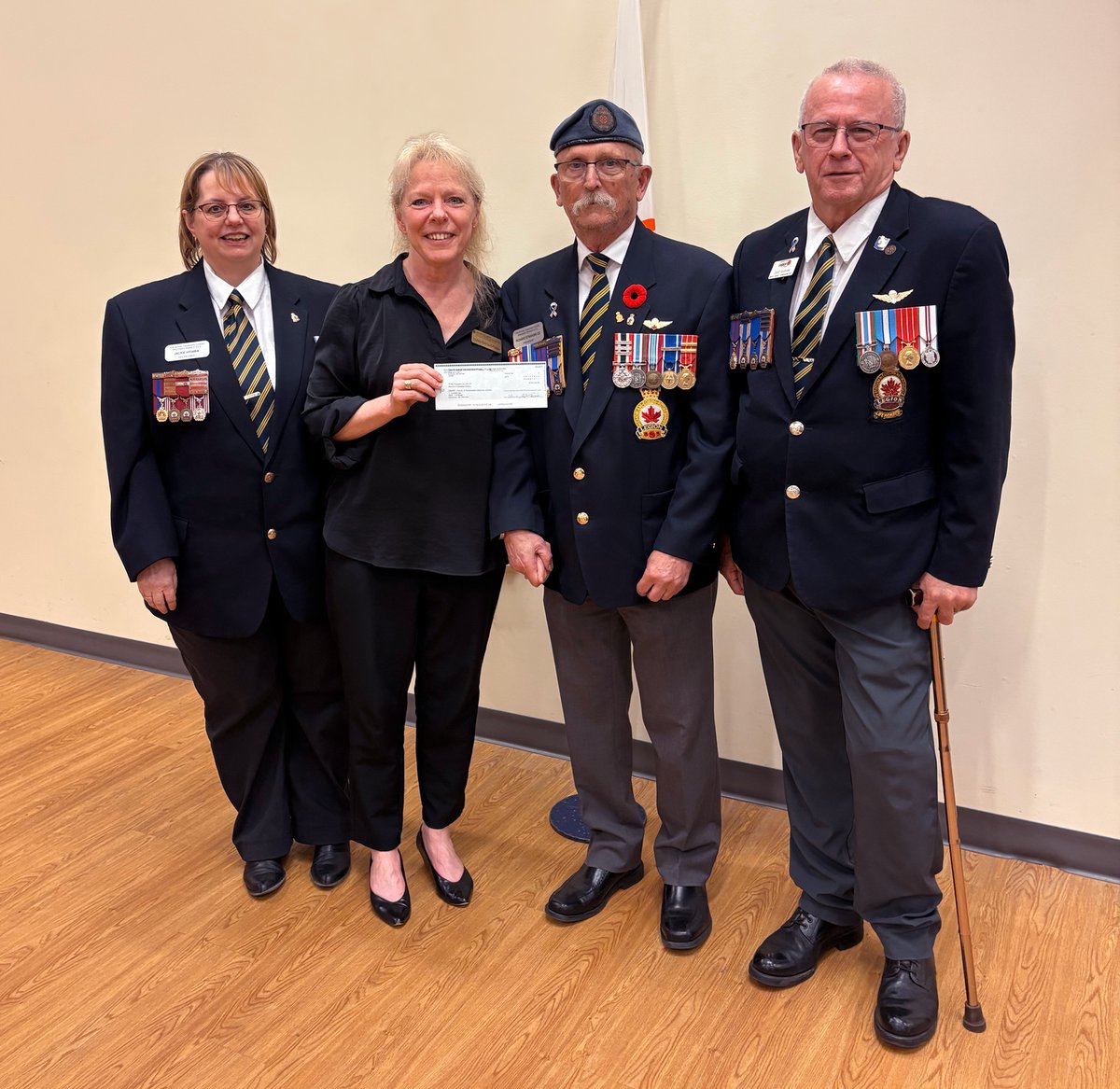 HiMARC is grateful for our partnership with the Royal Canadian Legion! <a href="/SuzettePhD/">Suzette Brémault-Phillips</a> celebrates a $50k donation from Kingsway Branch #175, presented by Executive Secretary Jackie Hyshka, President Rick Etmanski, and District 2 AB/NWT Command Deputy District Commander Dave Basham.