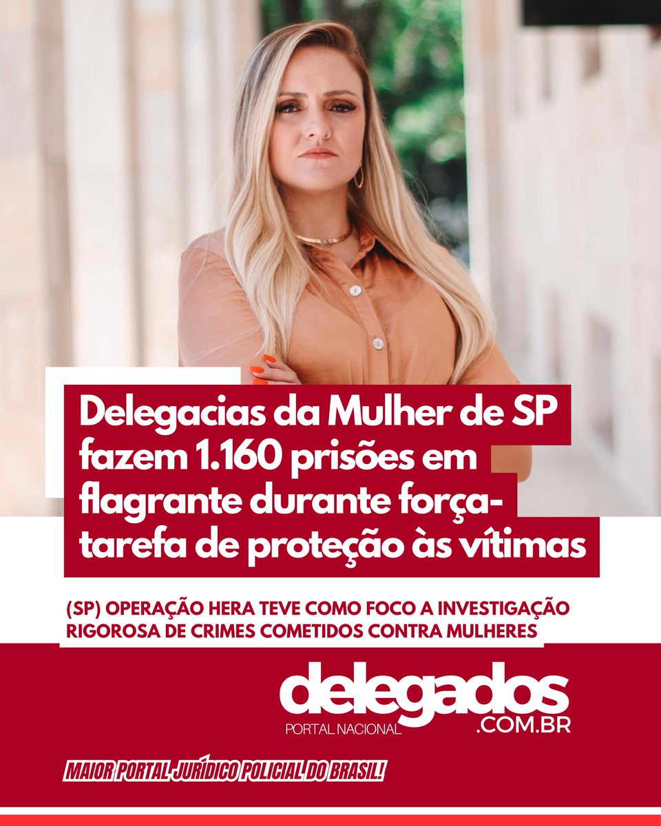 PORTALDELEGADOS's tweet image. Delegacias da Mulher de SP fazem 1.160 prisões em flagrante durante força-tarefa de proteção às vítimas
(SP) Operação Hera teve como foco a investigação

#delegaciasdamulher #operaçãonhera #prisãoemflagrante #violênciacontramulher 

💥Visite-nos:  delegados.com.br