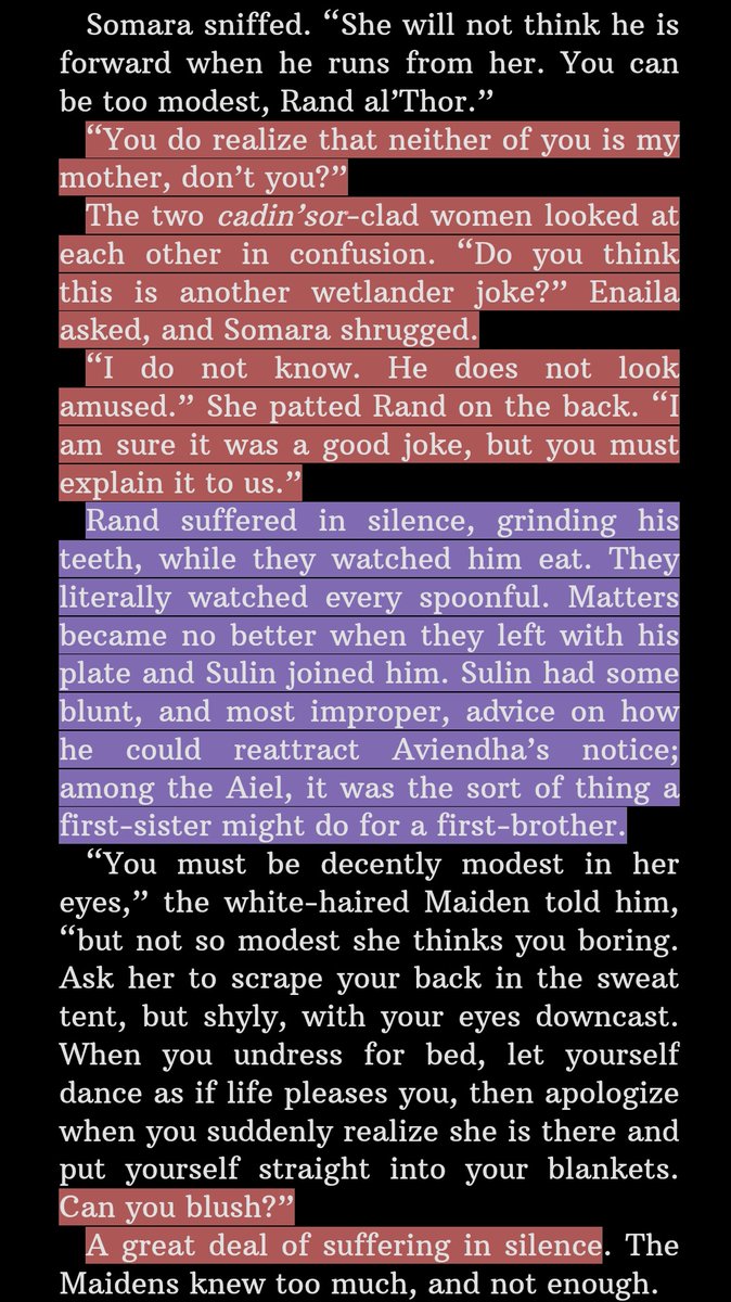 btfldstryr's tweet photo. Rand and the maidens are hilarious π #wotreread #lordofchaos https://t.co/mvWSYgFRl5