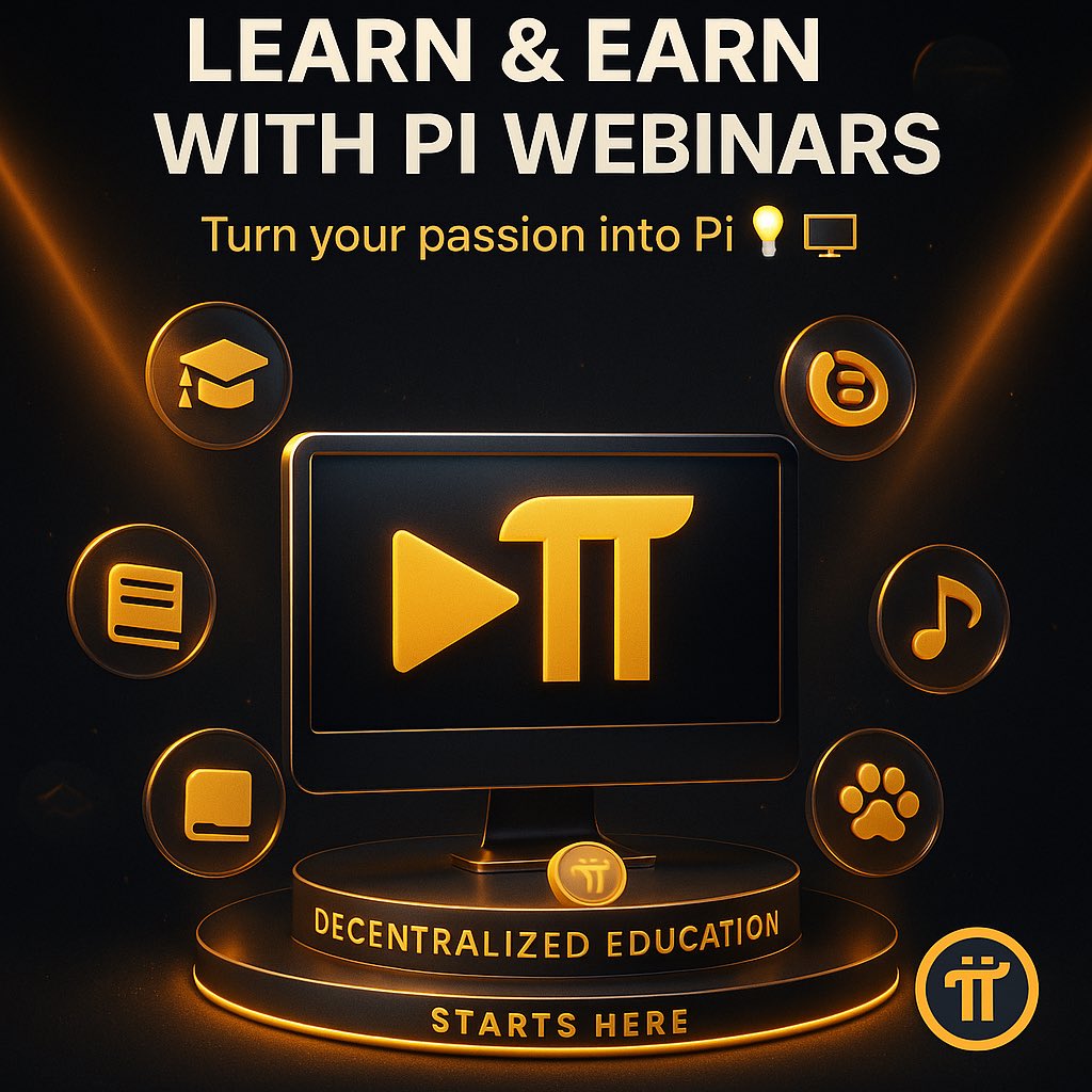 Tanner5252's tweet image. What if you could get paid in Pi just for talking about what you love?
@pi_webinars is turning that dream into reality.

As the first DApp on Pi, it’s building a new model for decentralized education—powered by passion.

In this thread:
• How it works ⚙️
• Who it’s for 👥
•…