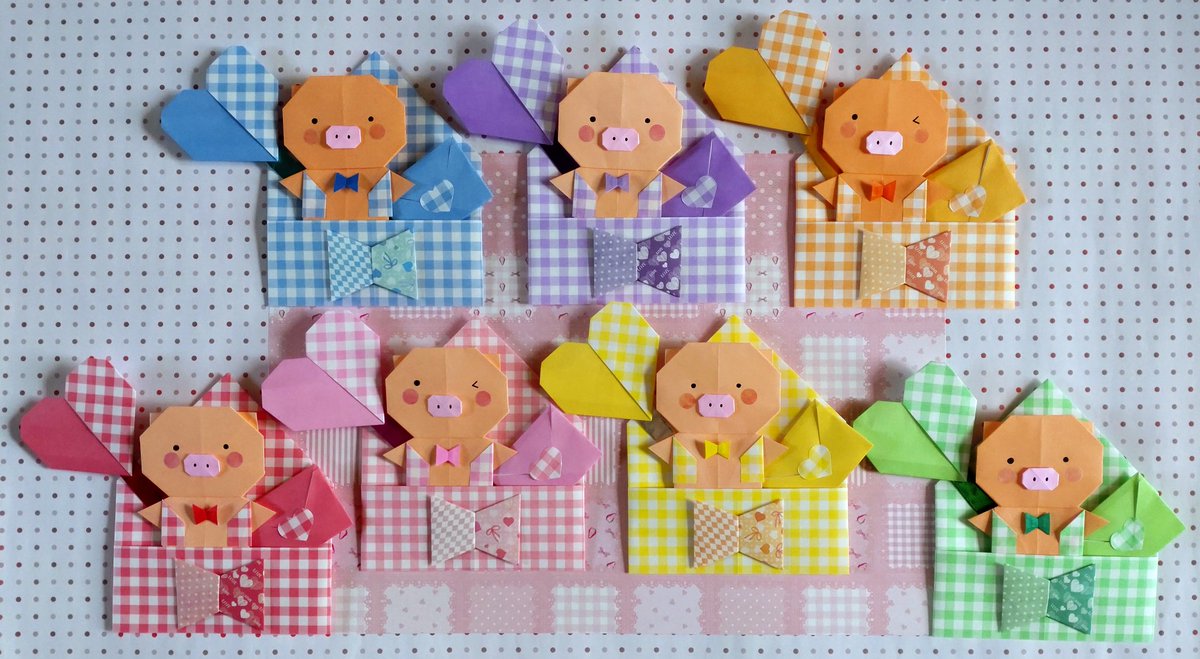 #ぶたさんと推し事
#カミキィ　さん参考
ぶたさんと一緒に推し事をしている感じがして‥楽しく製作出来ましたぁ🐷💕
（なにわ男子さん推し）

見て下さり、ありがとうございます(⁠ ⁠ꈍ⁠ᴗ⁠ꈍ⁠)🎀