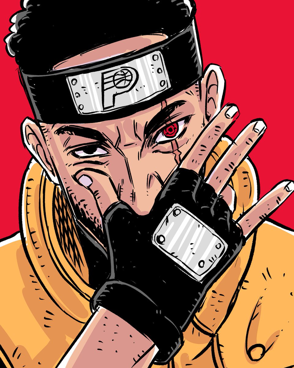 luckymong1's tweet image. The copy ninja. #TyreseHaliburton #Pacers #Kakashi