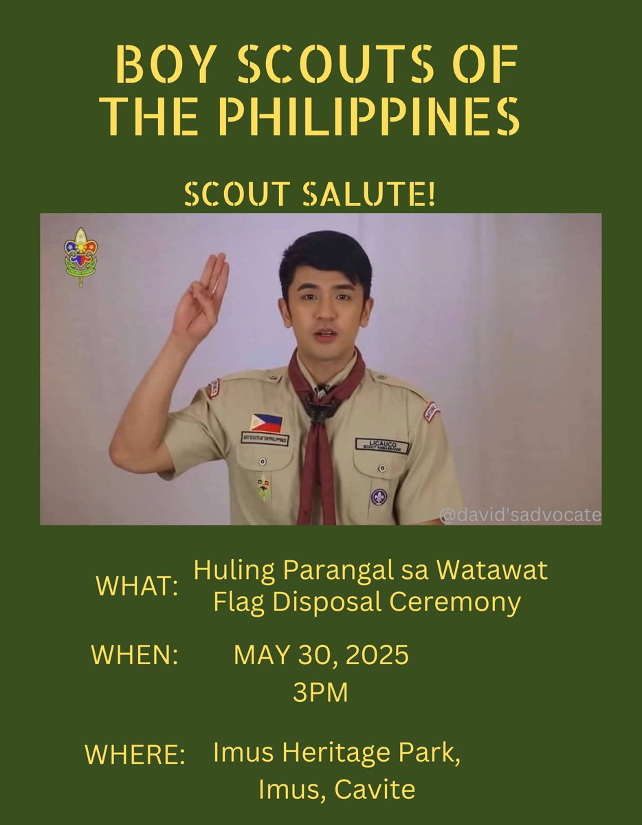 DavidsAdvocate's tweet image. Scout Regroup! 

This Friday, May 30. If you wish to join, register below.

docs.google.com/forms/d/e/1FAI…

#DavidLicauco  @davidlicauco
#ScoutAmbassador