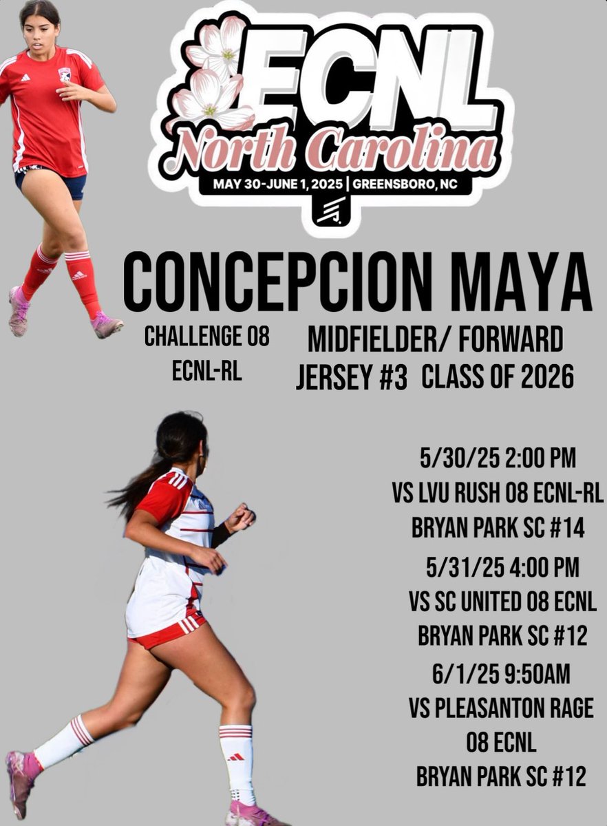 Super excited for the upcoming #ECNLNC event happening this weekend. Coaches come and watch us play!