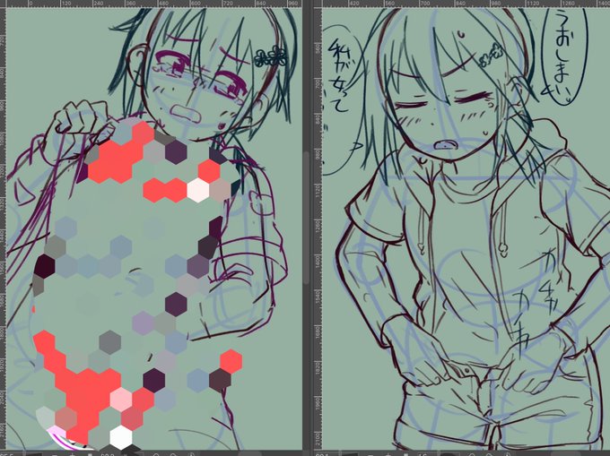 今日のおskebwip。
5シーン目まで。 