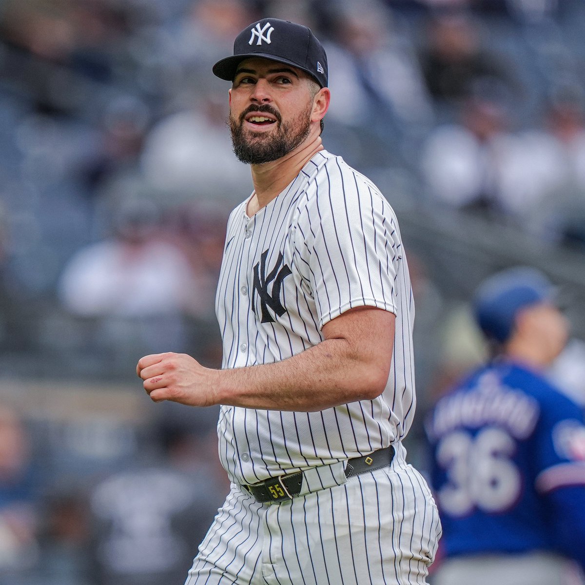 TalkinYanks's tweet photo. Carlos Rodon in May:

30.2 IP, 1.49 ERA, 0.72 WHIP, 38 SO, 7 BB, .172 BAA https://t.co/5l44n9u1Dm