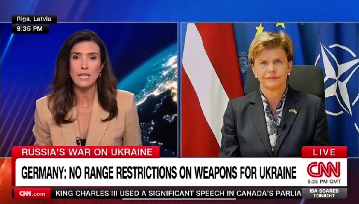Latvian MFA 🇱🇻 | #StandWithUkraine 🇺🇦 (@latvian_mfa) on Twitter photo 🎙️ Latvia’s 🇱🇻 Foreign Minister <a href="/Braze_Baiba/">Baiba Braže</a> speaks to <a href="/IsaCNN/">Isa Soares</a>.
📺 Full interview 27.05.2025 ⬇️
youtu.be/BXNFPrwXCaw?si… 🎙️ Latvia’s 🇱🇻 Foreign Minister <a href="/Braze_Baiba/">Baiba Braže</a> speaks to <a href="/IsaCNN/">Isa Soares</a>.
📺 Full interview 27.05.2025 ⬇️
youtu.be/BXNFPrwXCaw?si…
