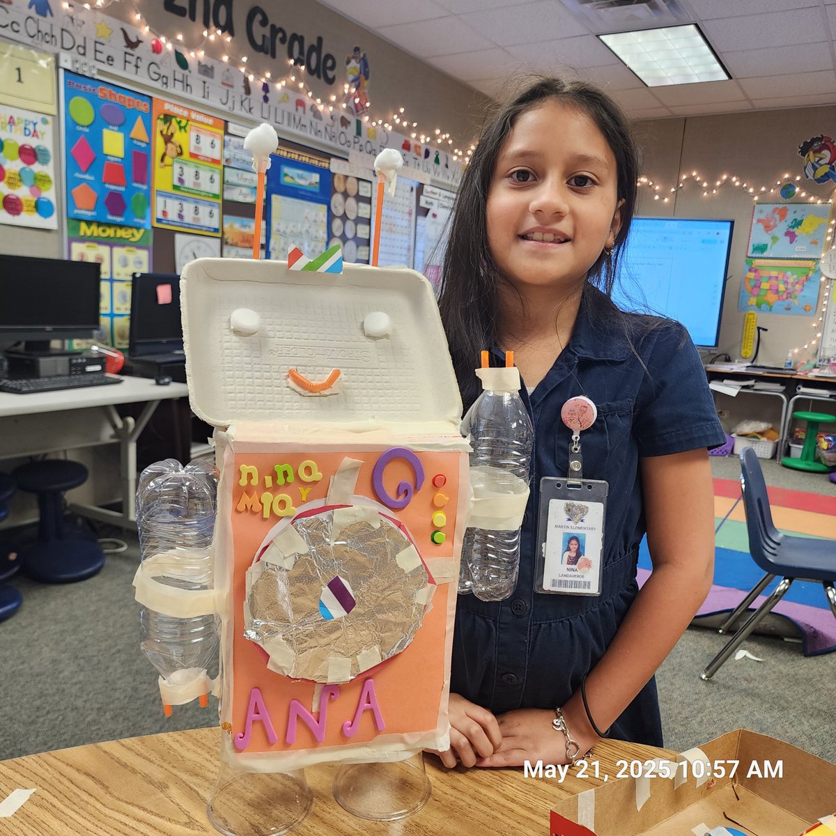 Carmen Guardia (@carmenguardia66) on Twitter photo My 2nd-grade students are proudly displaying their final project of creating a toy robot using recycled objects.
<a href="/CarmenGuardia66/">Carmen Guardia</a> <a href="/AliefScience/">Alief Science</a> <a href="/heatherturner70/">Heather Turner</a> <a href="/Martin_Mustangs/">Martin Elementary</a> <a href="/mslazo2/">Ms. Lazo, M.Ed</a> <a href="/msvillafuerte_/">Ms.Villafuerte</a> My 2nd-grade students are proudly displaying their final project of creating a toy robot using recycled objects.
<a href="/CarmenGuardia66/">Carmen Guardia</a> <a href="/AliefScience/">Alief Science</a> <a href="/heatherturner70/">Heather Turner</a> <a href="/Martin_Mustangs/">Martin Elementary</a> <a href="/mslazo2/">Ms. Lazo, M.Ed</a> <a href="/msvillafuerte_/">Ms.Villafuerte</a>
