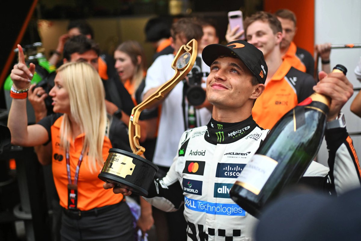 Lando Norris joins Juan Manuel Fangio, Michael Schumacher, and Mika Hakkinen as the only drivers to win their first Monaco GP with a hat-trick (pole, win, fastest lap). 

A rare club and Norris just walked right in.