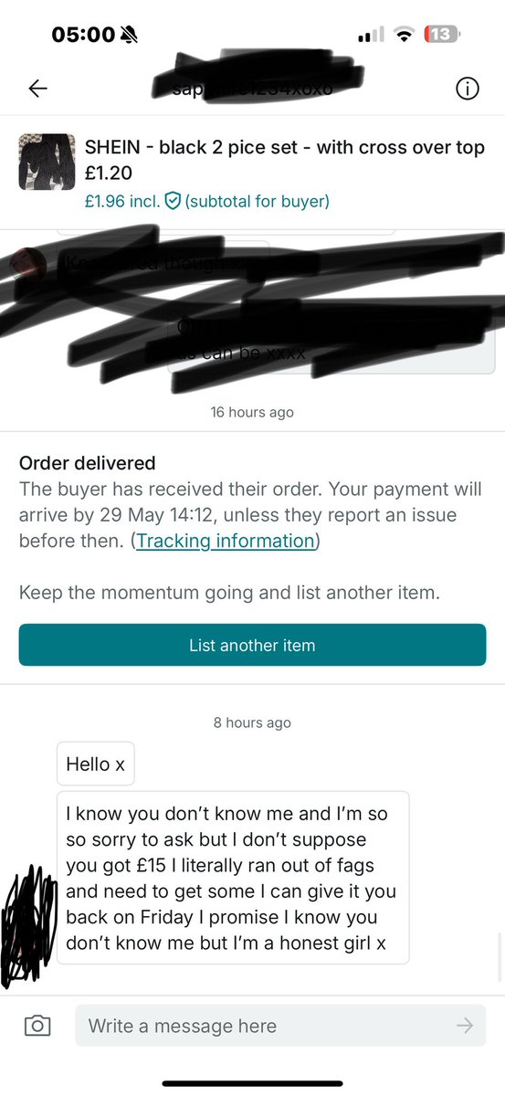 louise_sasha20's tweet image. On today’s episode of weird messages I’ve got on Vinted … 

Is this girl having a fucking laugh!? I don’t even no her 🤣🤦🏻‍♀️

#vinted 
#pisstake