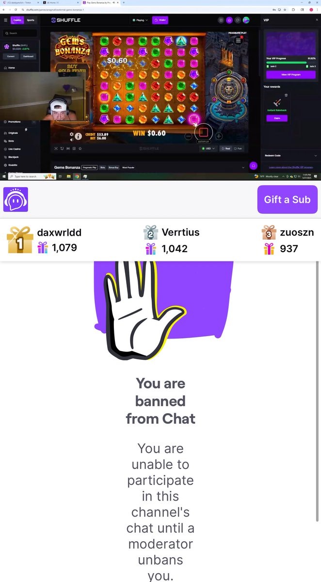 Perm banned for trying to support my streamer😢💔