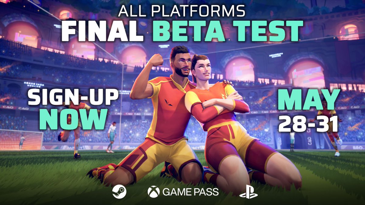 Test Starts Tomorrow Lock In 

Closed Beta For @PlayRematchz Starts May 28th Who Would Be Interested In A Code Or Two For A Giveaway ? 

Just  Follow Me, Retweet, And Comment REMATCH On This Post For An Entry

🔥🤝🏆🔥🤝🏆🔥🤝🏆🔥🤝🏆🔥

#rematchgame #rematchclosedbeta #rematch