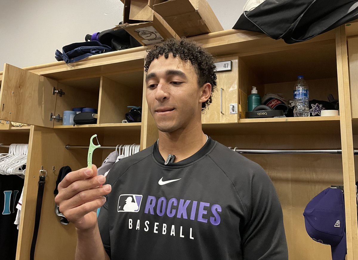 Geoff Grammer (@geoffgrammer) on Twitter photo Here is Ryan Ritter (<a href="/RyRit47/">Ryan Ritter</a>) this afternoon in the <a href="/ABQTopes/">Albuquerque Isotopes</a> clubhouse showing off the lucky toothpick he keeps in his back pocket during games, including Sunday's in Reno when he hit 3 HRs.
Tonight, with toothpick in pocket, he hit 2 more HRs here in Albuquerque. Here is Ryan Ritter (<a href="/RyRit47/">Ryan Ritter</a>) this afternoon in the <a href="/ABQTopes/">Albuquerque Isotopes</a> clubhouse showing off the lucky toothpick he keeps in his back pocket during games, including Sunday's in Reno when he hit 3 HRs.
Tonight, with toothpick in pocket, he hit 2 more HRs here in Albuquerque.