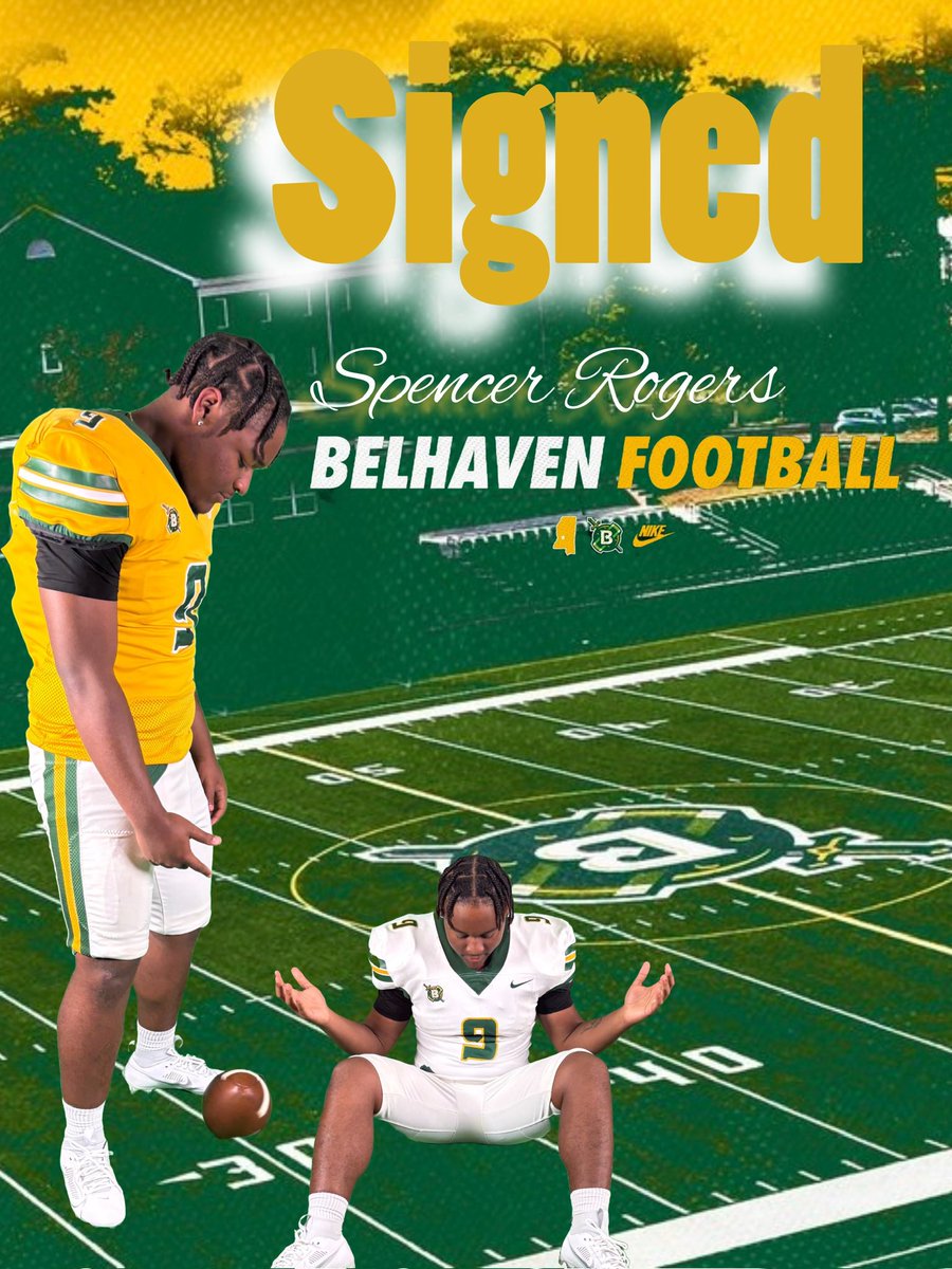 Signed✅ Let's work🟢🟡 #AGTG <a href="/BelhavenFB/">Belhaven Football</a> <a href="/Coach_CDN2/">CJ Nightingale</a> <a href="/Coach_Sheron/">Josh Sheron</a> <a href="/IndestBrent/">Brent Indest</a>