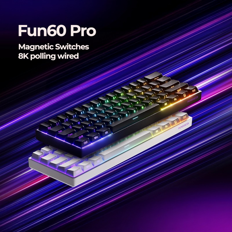 Computerlounge's tweet photo. We just landed Akko's latest keyboards each packed with features!

Fun60 magnetic switch series with 8k polling, Contour lines M5 VIA programmable keyboards, and a wasteland themed 5098B with LED screen.

Check out the full range on our website!