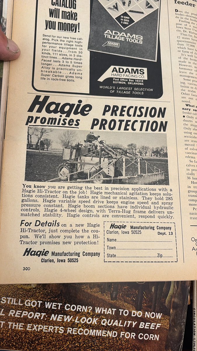 waltopher2's tweet image. March 1968- we have progressed in chemical application - and I can only imagine some of the stuff they applied open station back then