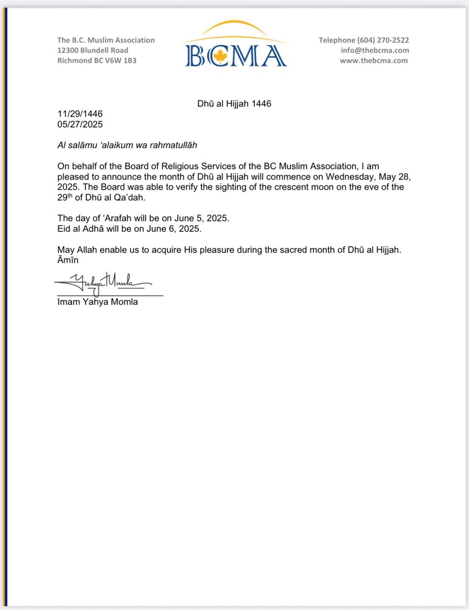 BC Muslim Association (@bc_muslim) on Twitter photo 