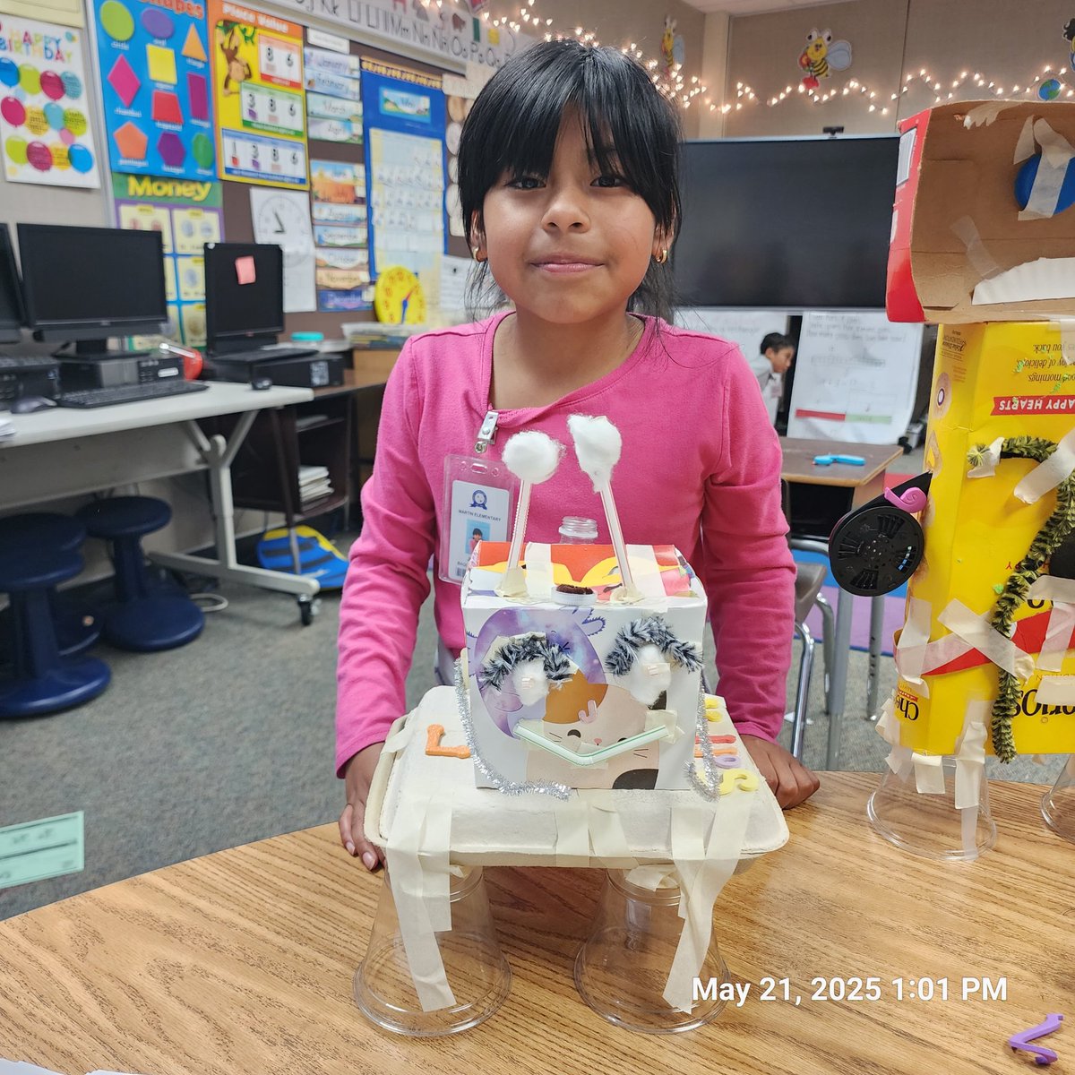 Carmen Guardia (@carmenguardia66) on Twitter photo My 2nd-grade students are proudly displaying their final project of creating a toy robot using recycled objects.
<a href="/CarmenGuardia66/">Carmen Guardia</a> <a href="/AliefScience/">Alief Science</a> <a href="/heatherturner70/">Heather Turner</a> <a href="/Martin_Mustangs/">Martin Elementary</a> <a href="/mslazo2/">Ms. Lazo, M.Ed</a> <a href="/msvillafuerte_/">Ms.Villafuerte</a> My 2nd-grade students are proudly displaying their final project of creating a toy robot using recycled objects.
<a href="/CarmenGuardia66/">Carmen Guardia</a> <a href="/AliefScience/">Alief Science</a> <a href="/heatherturner70/">Heather Turner</a> <a href="/Martin_Mustangs/">Martin Elementary</a> <a href="/mslazo2/">Ms. Lazo, M.Ed</a> <a href="/msvillafuerte_/">Ms.Villafuerte</a>