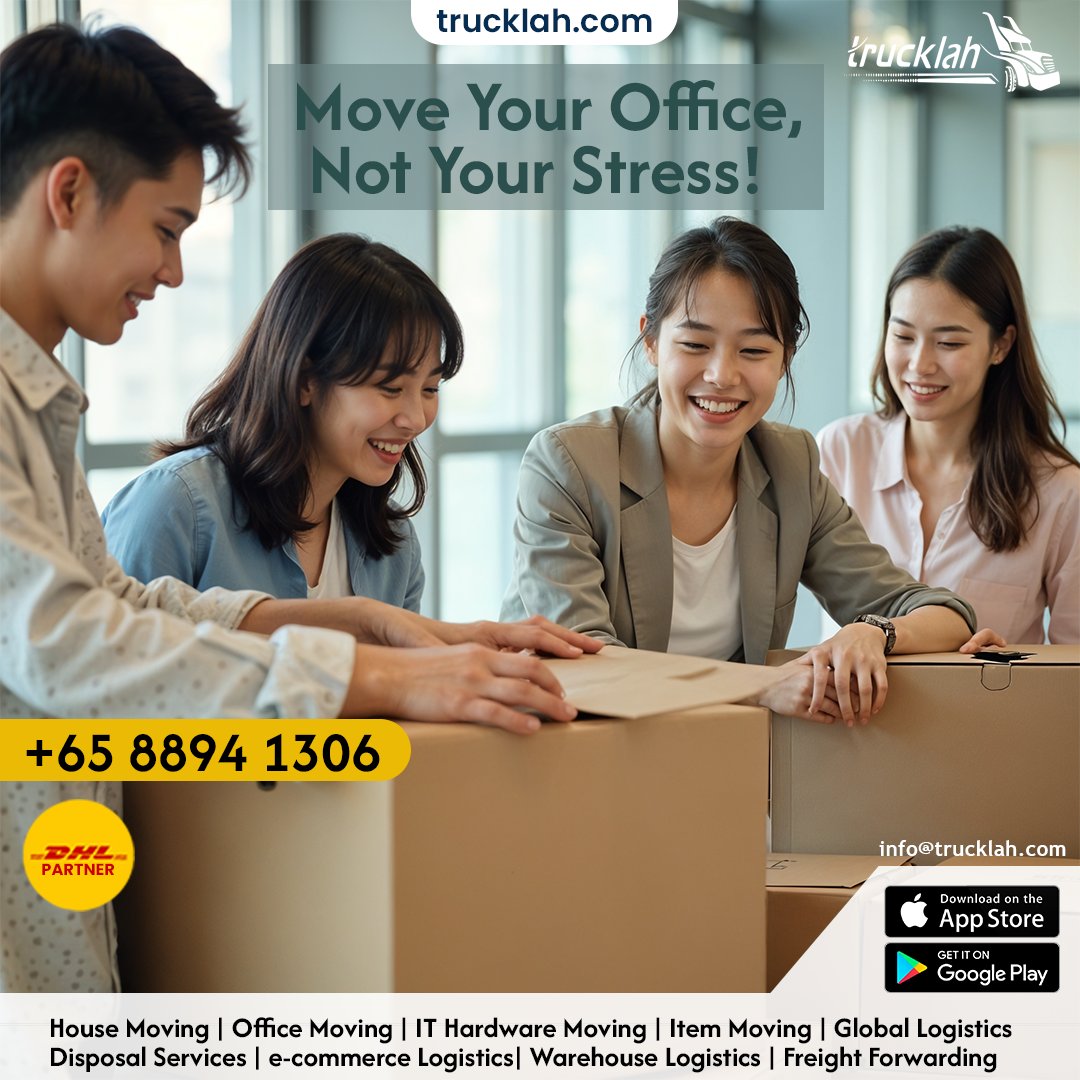 TrucklahSG's tweet image. From desks to data  we move your office with care and precision. 🏢🚚 Trust Trucklah for a seamless relocation.
🔗 Trucklah.com
#Trucklah #OfficeMove #SeamlessRelocation #SingaporeLogistics #WorkplaceShift #TrustedMoves