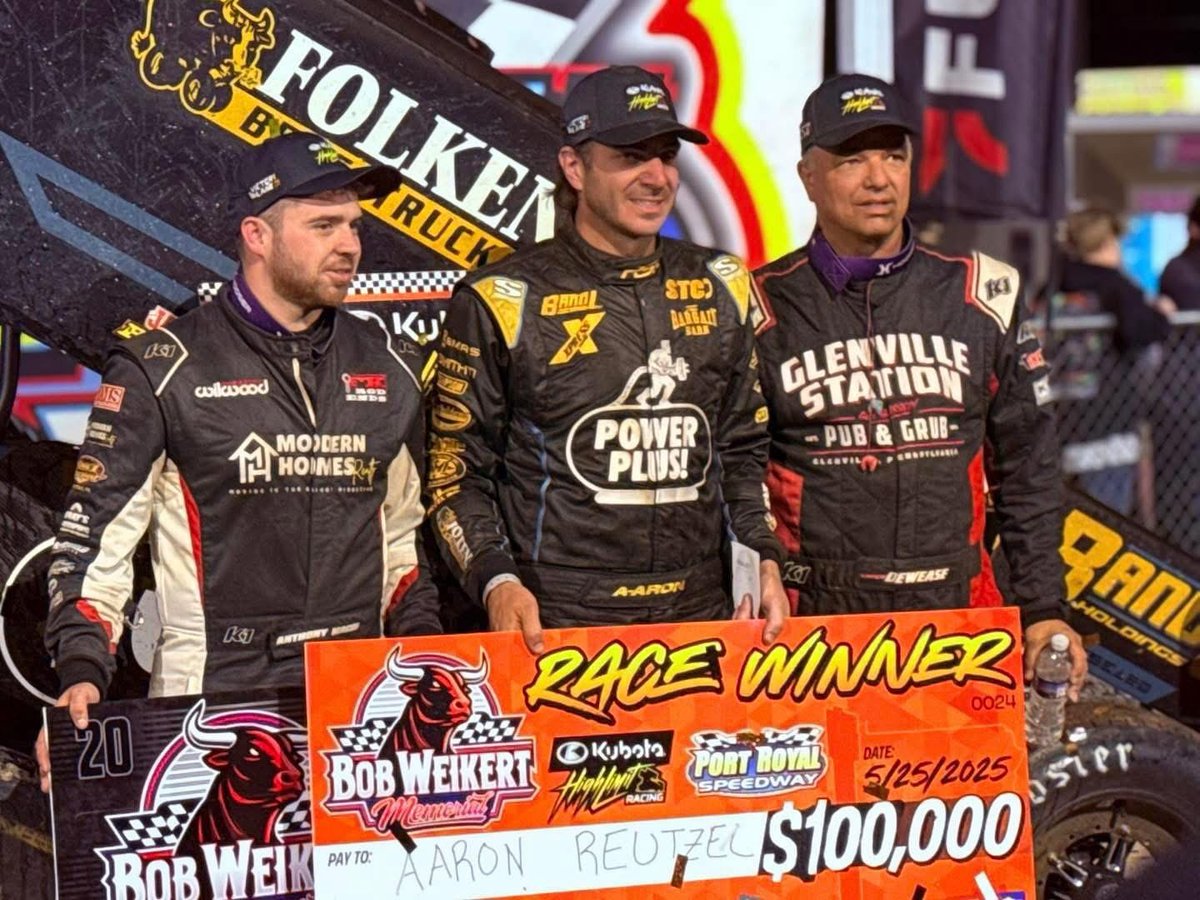 5/25/25 PODIUM WIN
Congrats to these 3 driver &amp; teams that run our chassis.  Sat. Night at the Bob Weikert Memorial at Port Royal Speedway Trackside Media with High Limit Racing.  
1st Aaron Reutzel, 2nd Anthony Macri, 3rd Lance Dewease
#RaceHard #TeamTripleX #TripleXPodium