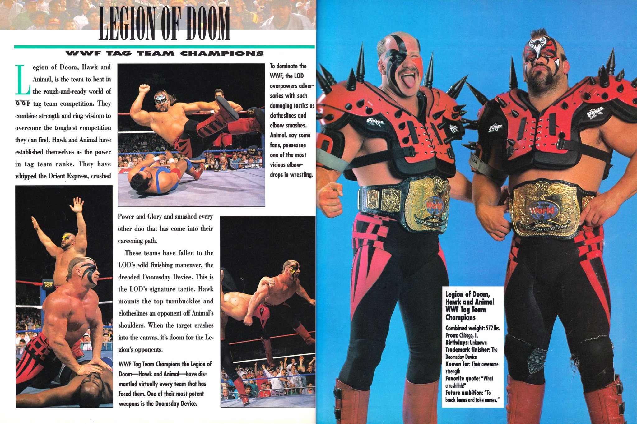 激レア LEGION OF DOOM ピンバッジ WWF ロードウォーリアーズ Legion of Doom The Road Warriors Tag Team WWF WWE Wrestling