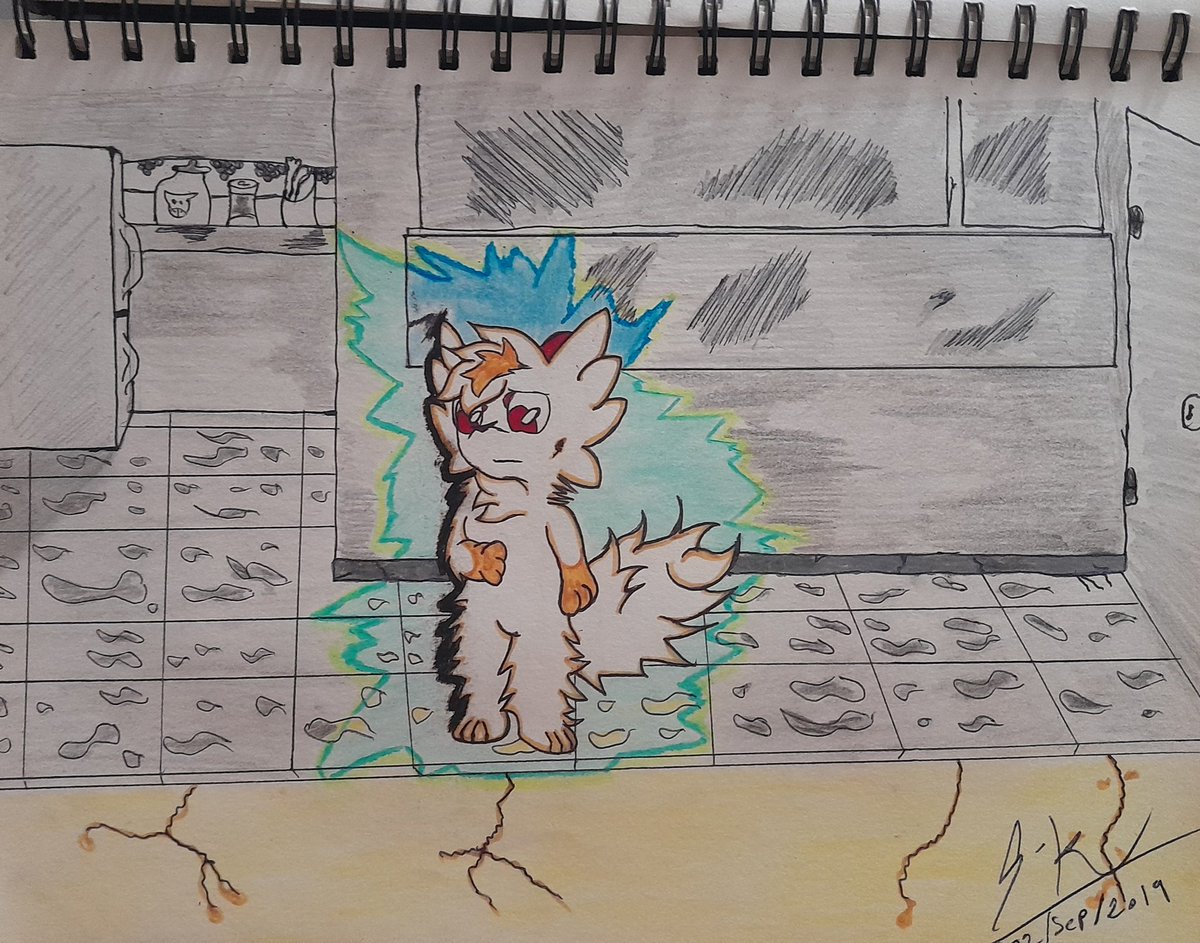 KelmisonV3's tweet image. When I was a kid, even the dullest shadows were painted with color in my eyes. (2019 drawing)