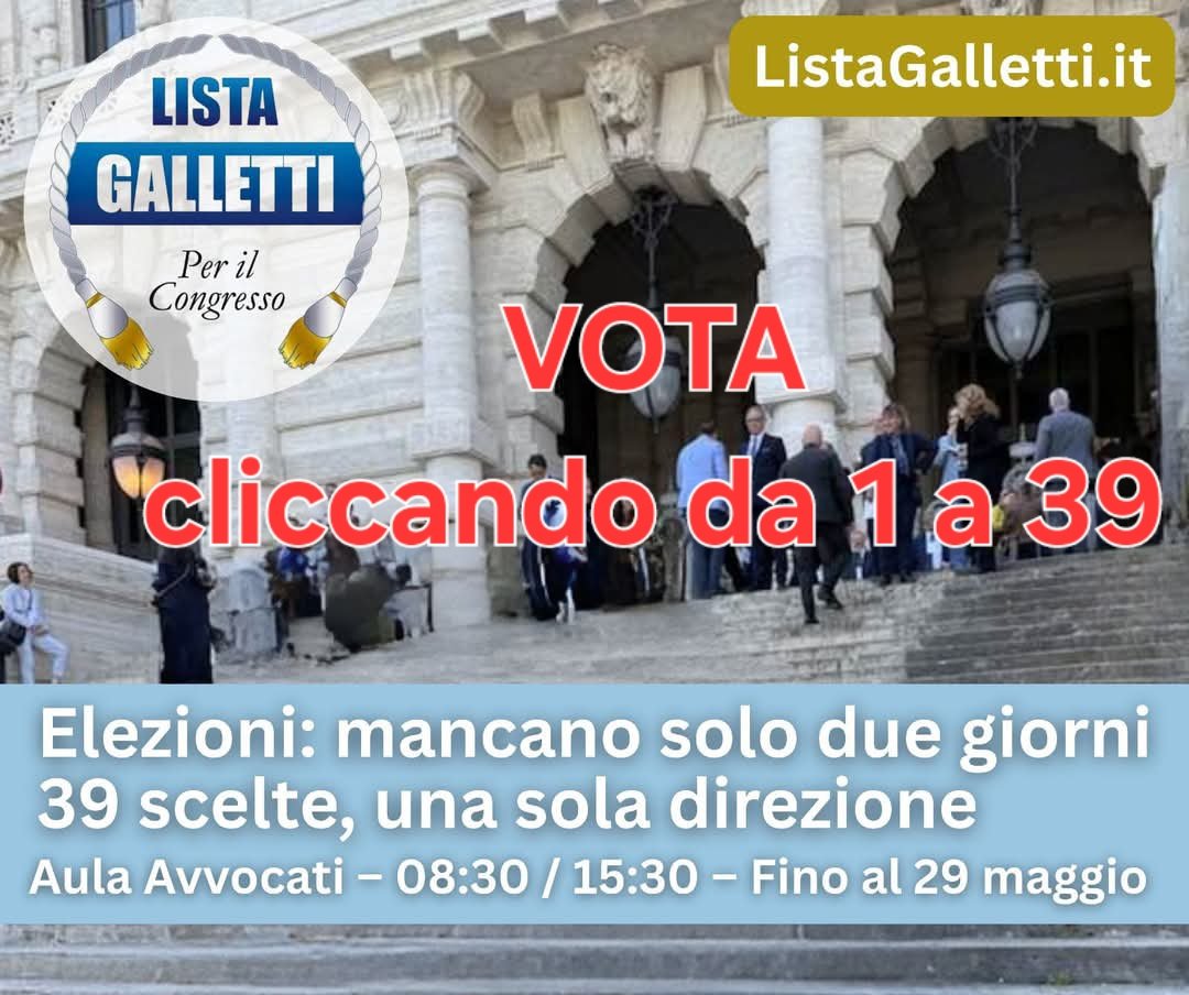 <a href="/Movforense/">Movimento Forense</a> <a href="/radiotribunale/">RadioTribunale</a>  <a href="/avvgalletti/">Antonino Galletti</a>