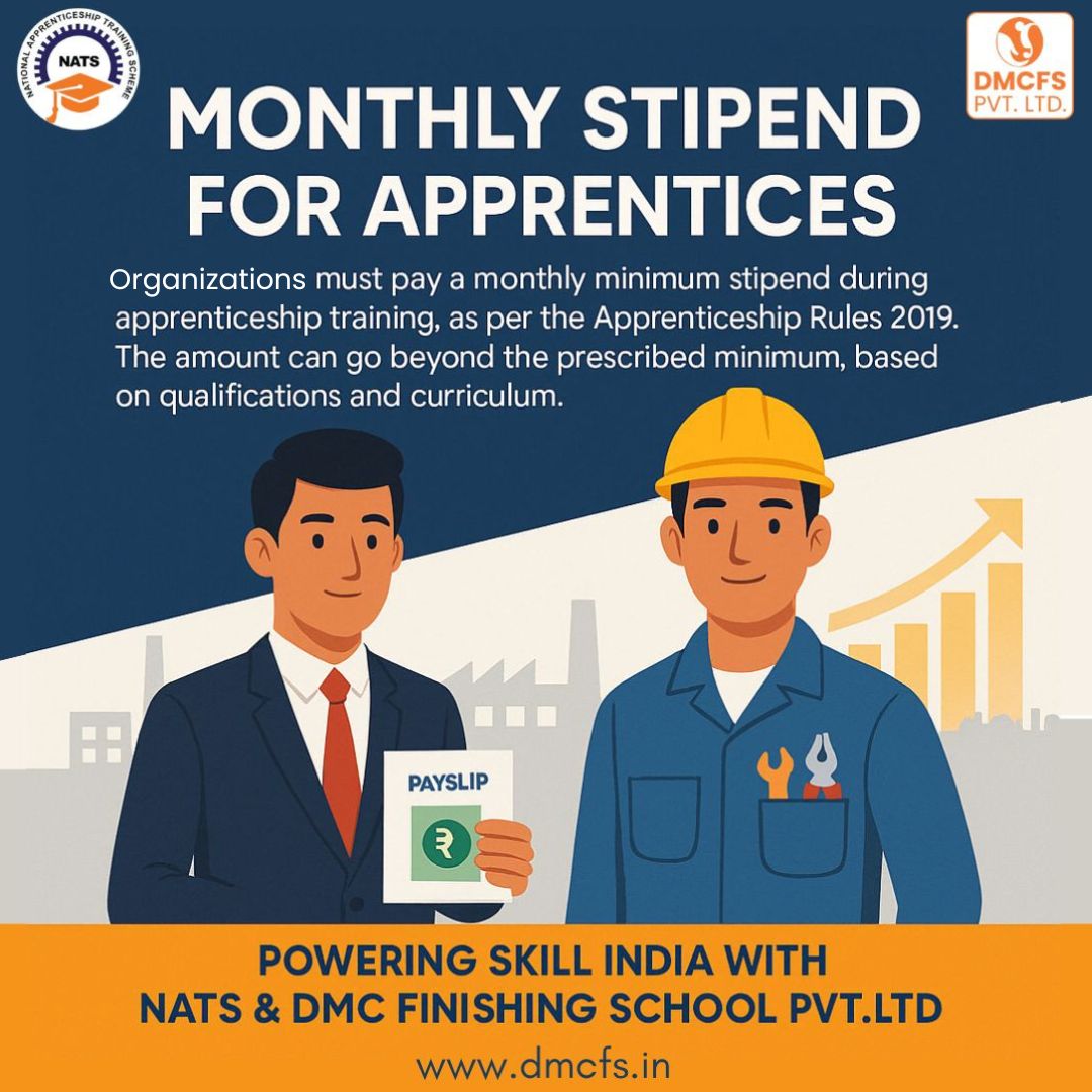 dmcfs2006's tweet photo. Organizations must pay a monthly minimum stipend during apprenticeship training (Apprenticeship Rules 2019). Stipend may increase based on qualifications &amp; curriculum.
https://t.co/P64aTQBvjj

#EarnWhileYouLearn #Apprenticeship #YouthEmpowerment #VocationalTraining #CareerGrowth https://t.co/SWxlOmPvqe