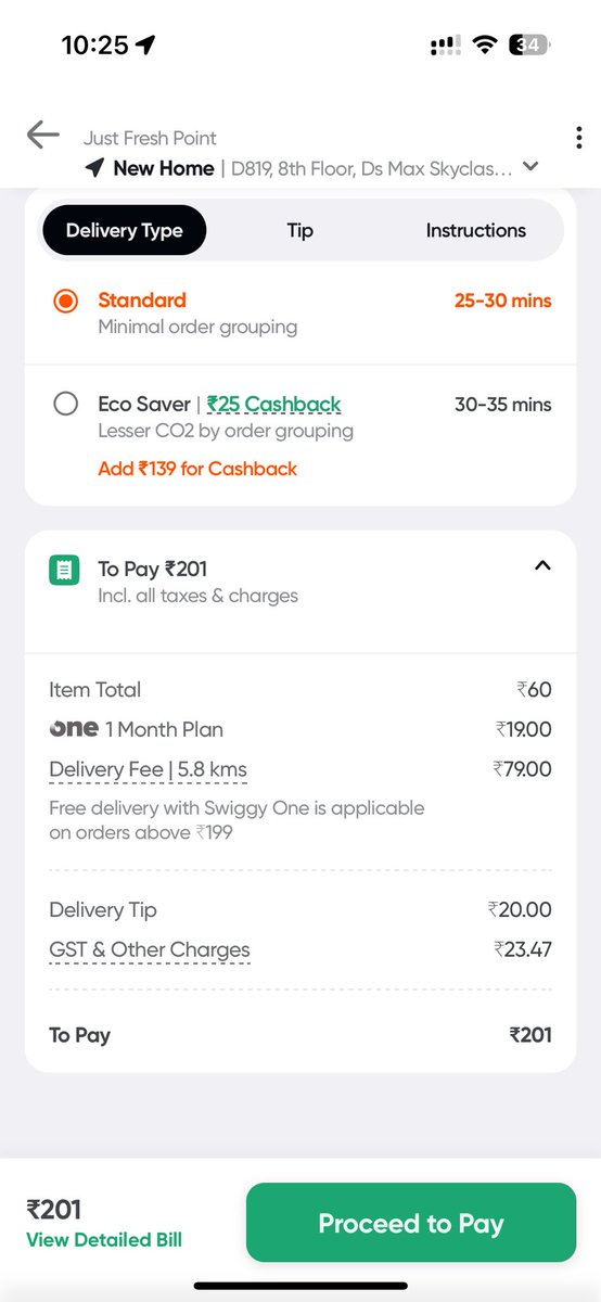 susantaChak's tweet photo. This is one of the reason that I stopped ordering from Zomato / Swiggy etc. 

Wanted to have breakfast, ordered Poha (60 rupees) + Swiggy One (19) 

Total I have to pay -201 Rupees 

Why Delivery Tip mandatory ( if it's mandatory why its a Tip ?) https://t.co/ZLP3HO3Mzd