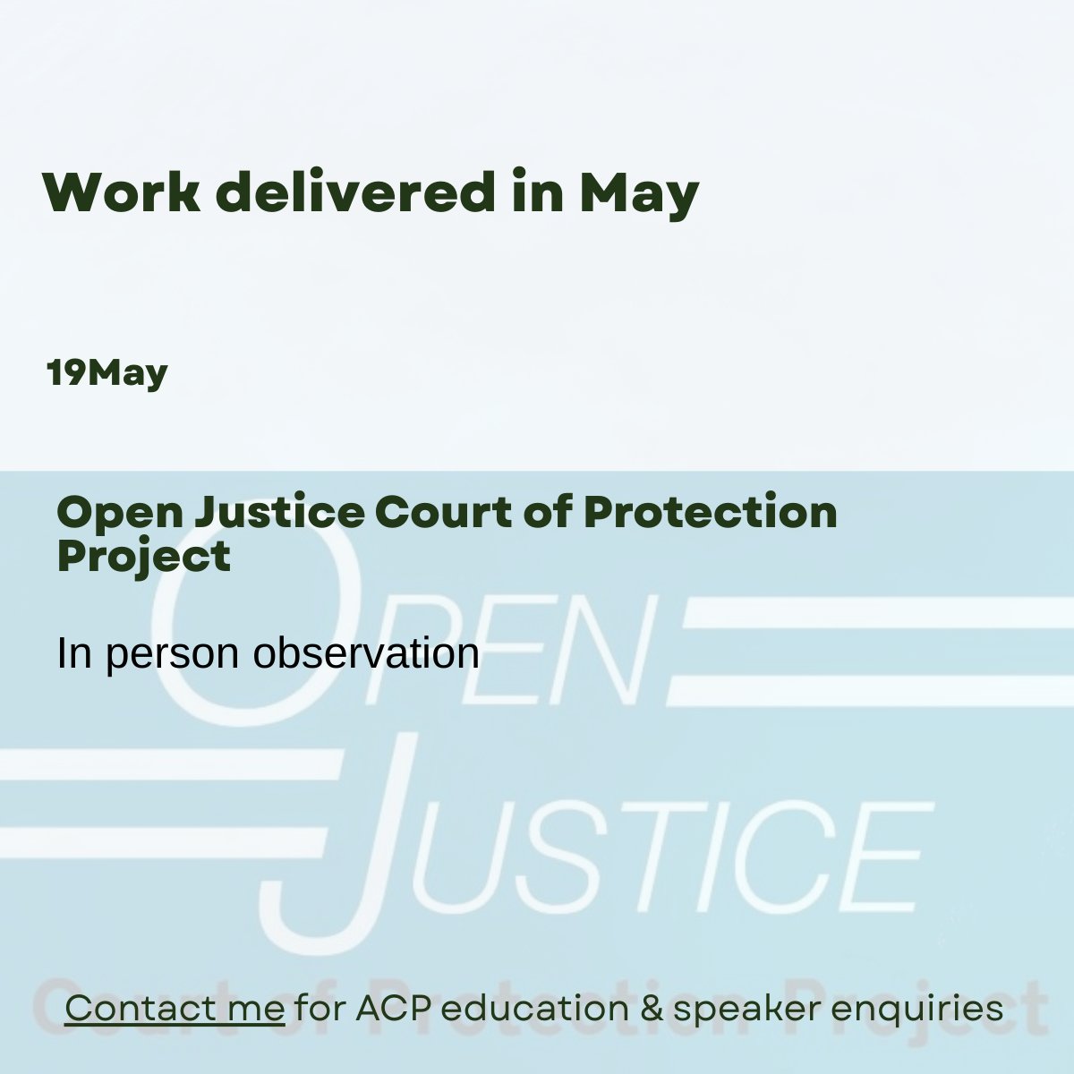 Clare Fuller RGN MSc (@clarefuller17) on Twitter photo 🚨May highlight 9/11
🗓️May has been incredibly busy & varied
9⃣From 27 31 May, I’ll be sharing posts summarising the key presentations & events
#AdvanceCarePlanning
<a href="/OpenJusticeCoP/">Open Justice Court of Protection Project</a> 🚨May highlight 9/11
🗓️May has been incredibly busy & varied
9⃣From 27 31 May, I’ll be sharing posts summarising the key presentations & events
#AdvanceCarePlanning
<a href="/OpenJusticeCoP/">Open Justice Court of Protection Project</a>