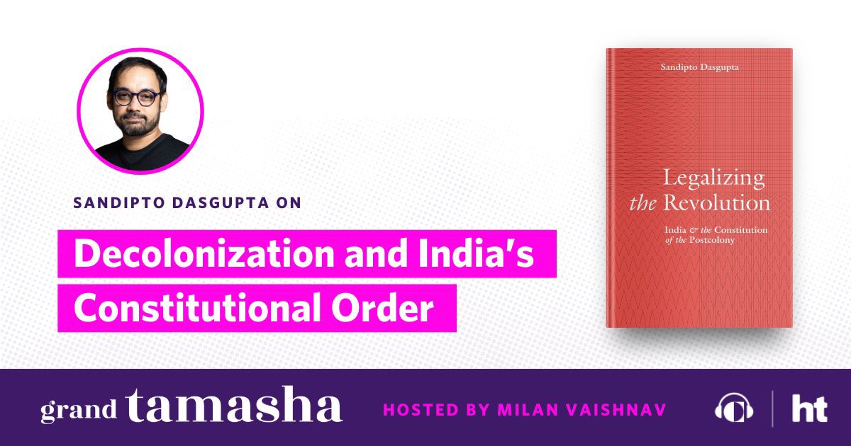 New #GrandTamasha: <a href="/sandiptodg/">Sandipto Dasgupta</a> joins me to discuss his new book, “Legalizing the Revolution,” which explores the two-way relationship between decolonization and constitutionalism in India and the postcolonial order. Link: grand-tamasha.simplecast.com/episodes/decol…