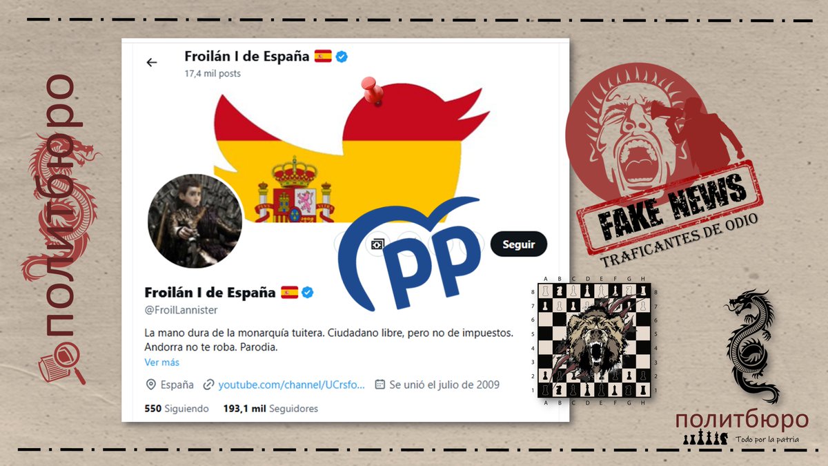 📢Hoy nos desayunamos a 'Froilán I de España', traficante de odio y la mano dura de la monarquía tuitera. Salud y república. 🥳Todo por la patria. 🫡
diario-red.com/articulo/espan…