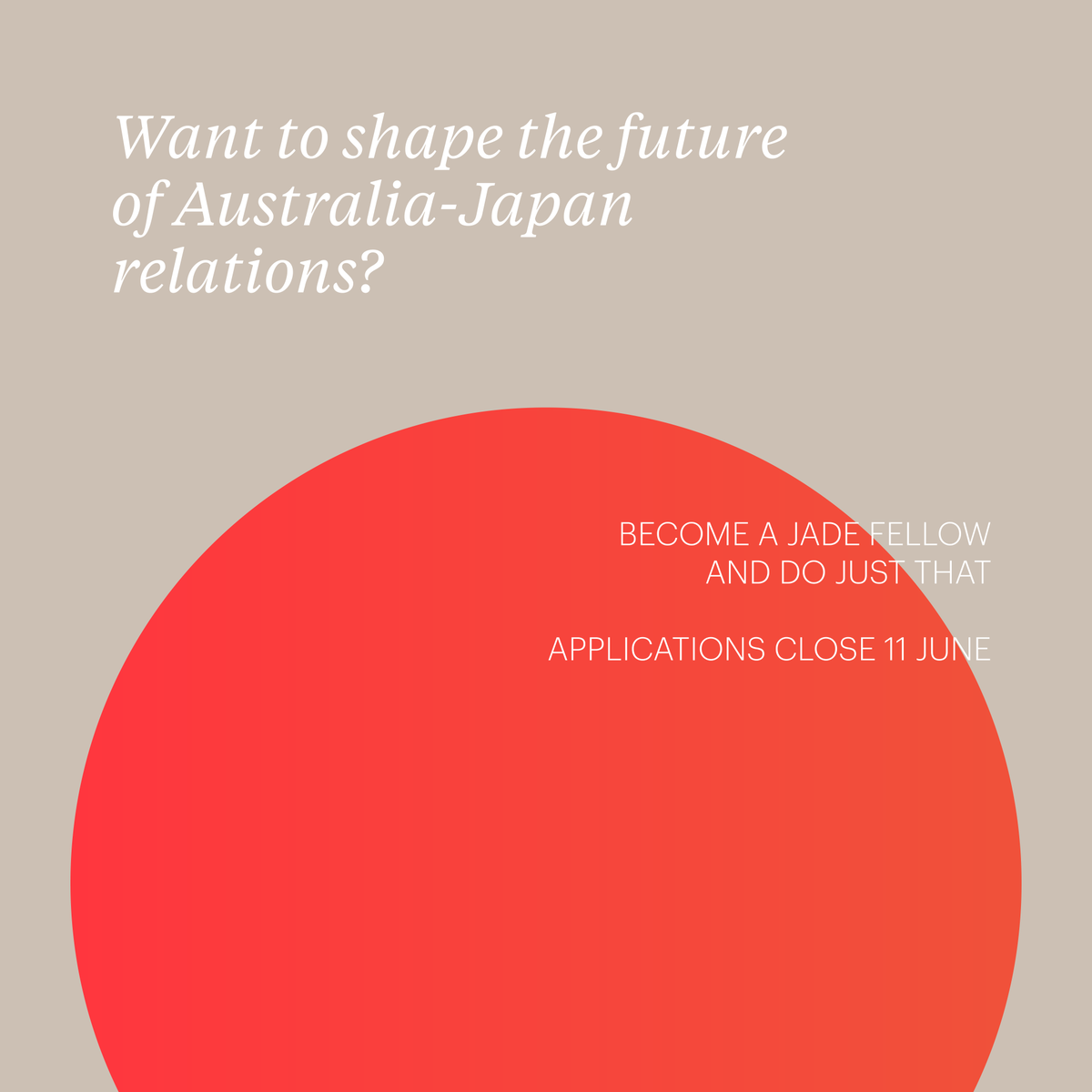 Calling the next generation of strategic thinkers: Strengthen Australia–Japan ties through immersive fieldwork, mentorship, and publishing opportunities.

Applications close soon.

Learn more and apply: ussc.edu.au/about/programs… @japanfoundation