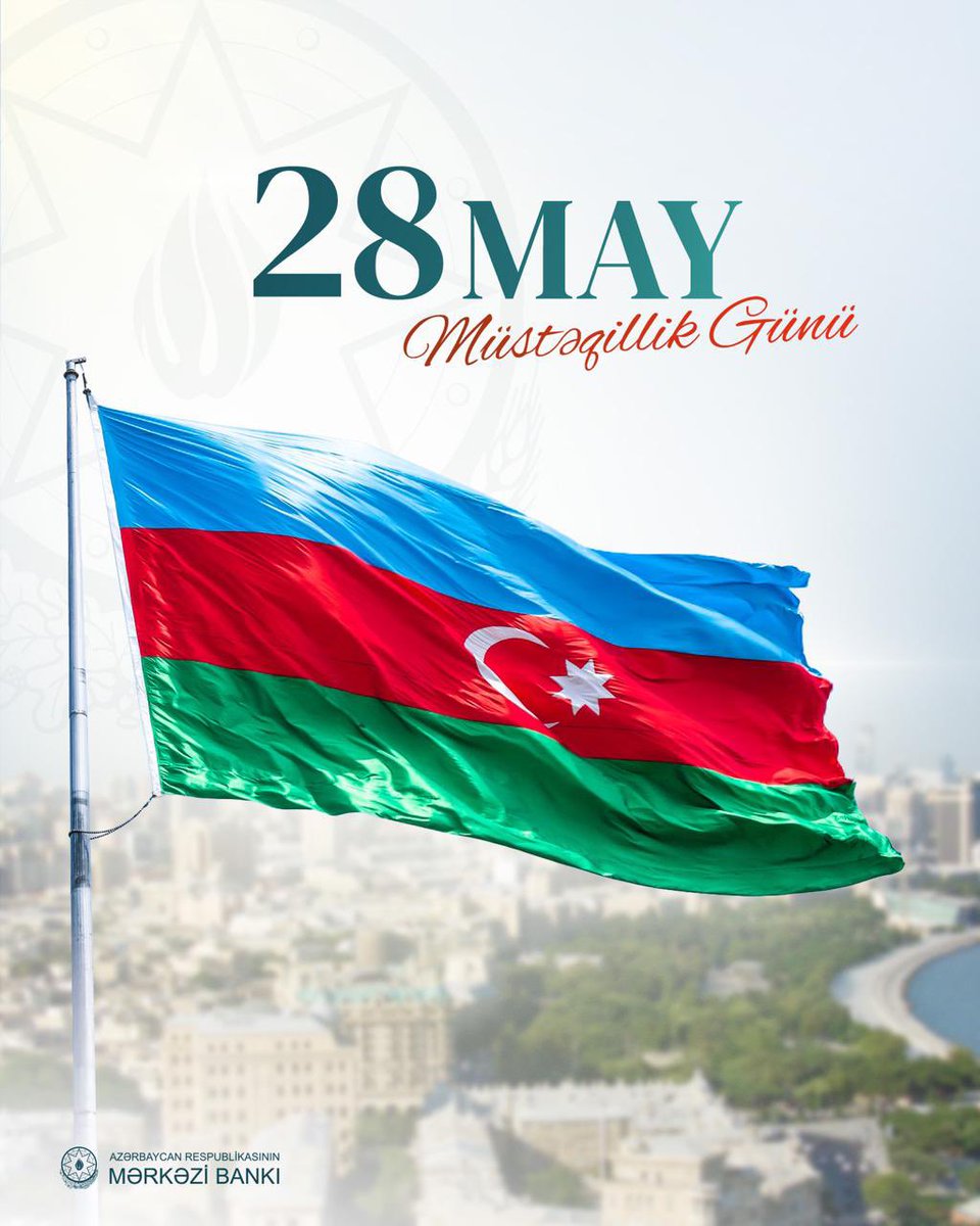 28 May - Müstəqillik Günü münasibətilə xalqımızı ürəkdən təbrik edirəm.

Qüdrətli və suveren Azərbaycanın inkişafı dayanıqlı, uğuru davamlı və dövlət müstəqilliyi sarsılmaz olsun!

Müstəqillik Günümüz mübarək!

#28may #MüstəqillikGünü