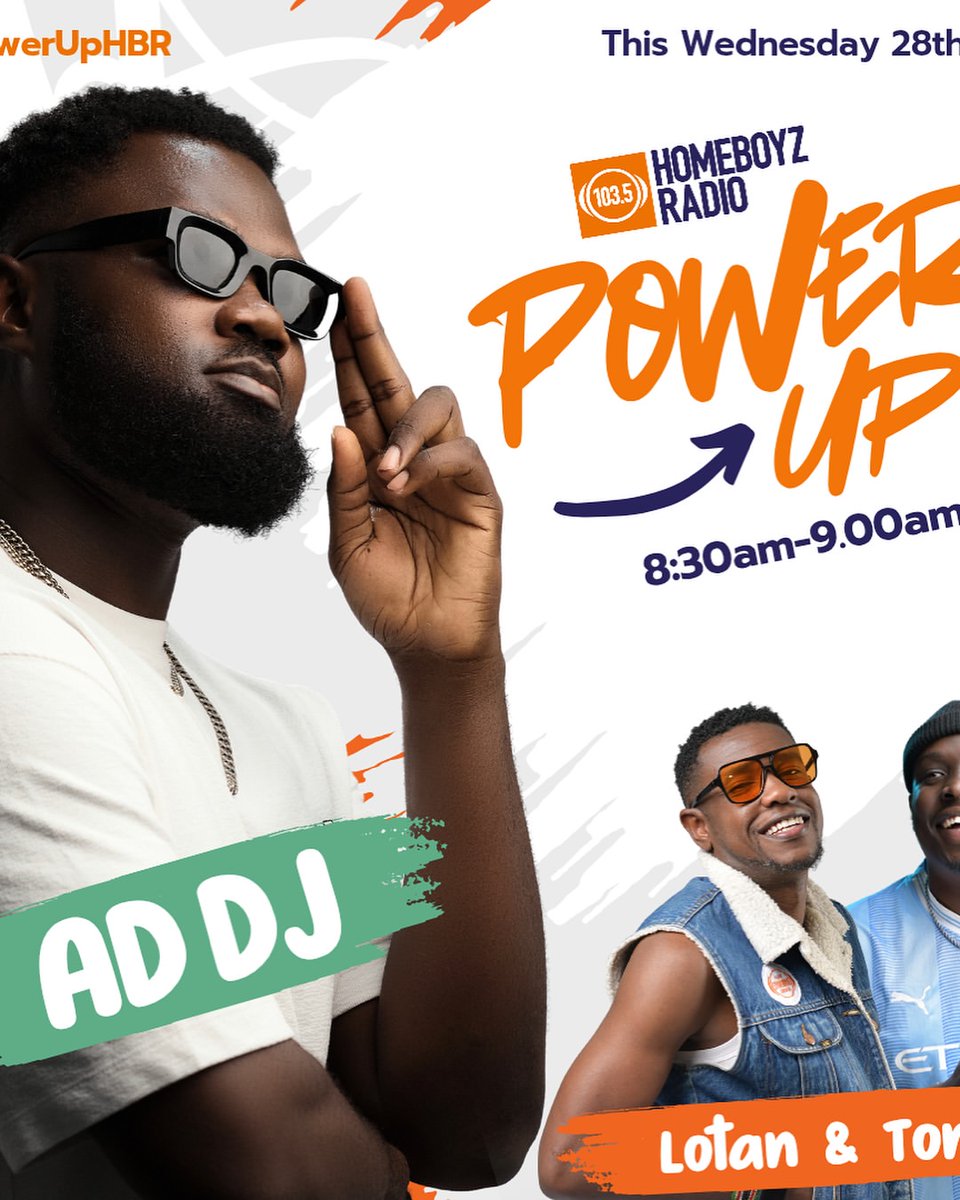 HomeboyzRadio's tweet photo. AD DJ in the building! 🎧🔥 Tune in to Power Up on Homeboyz Radio from 8:30 AM - 9:00 AM! 📻
#PowerUpHBR #ADDJ https://t.co/Zbkk2phcay