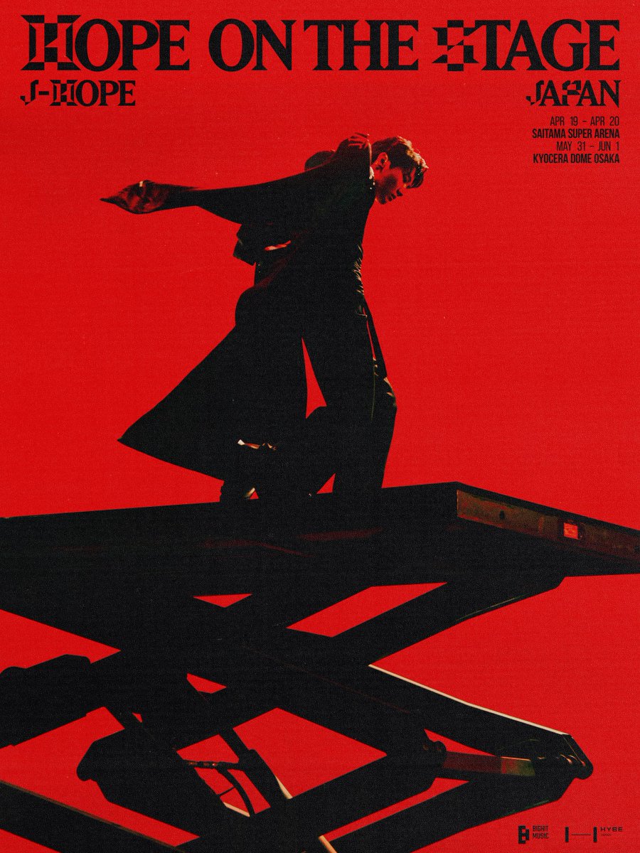 『j-hope Tour 'HOPE ON THE STAGE' in JAPAN』[大阪公演] 機材開放席のチケット販売が決定しました！

📅5月29日(木)18:00~
※予定枚数に達し次第、受付終了

詳しくはこちら→bts-official.jp/news/detail.ph…

#HOPE_ON_THE_STAGE_TOUR_JAPAN #HOS_TOUR_JAPAN
#jhope #jhope_TOUR